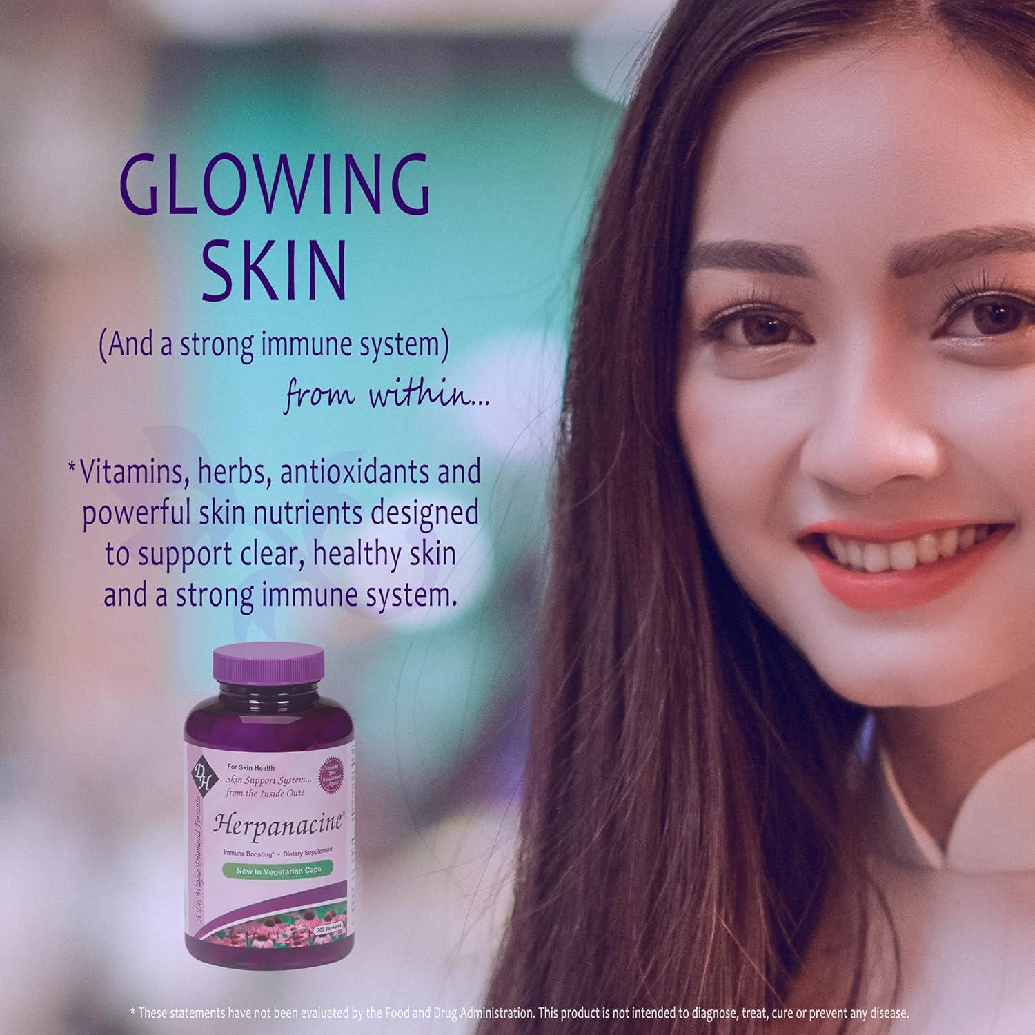 Suplemento Natural para la Piel Diamond Herpanacine 200 Cápsulas