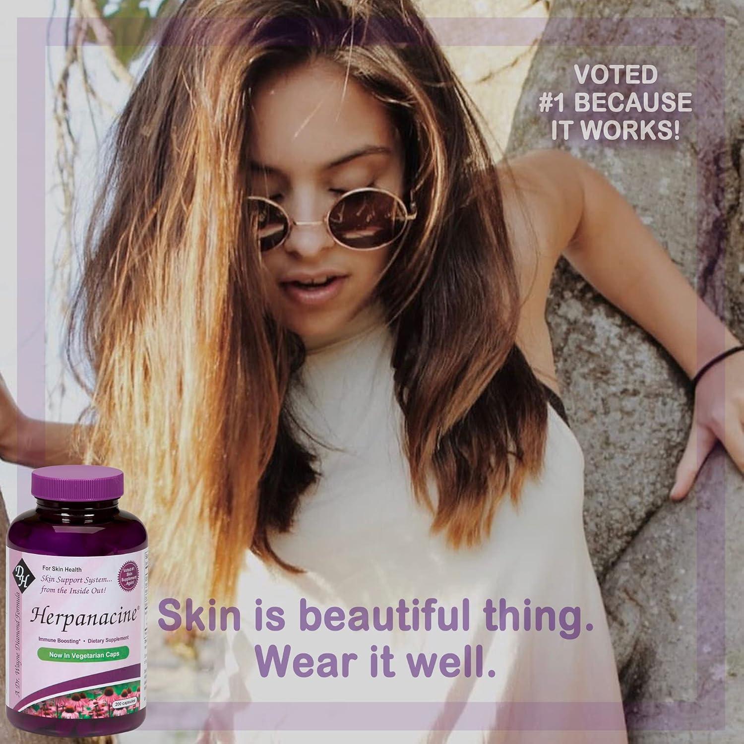 Suplemento Natural para la Piel Diamond Herpanacine 200 Cápsulas