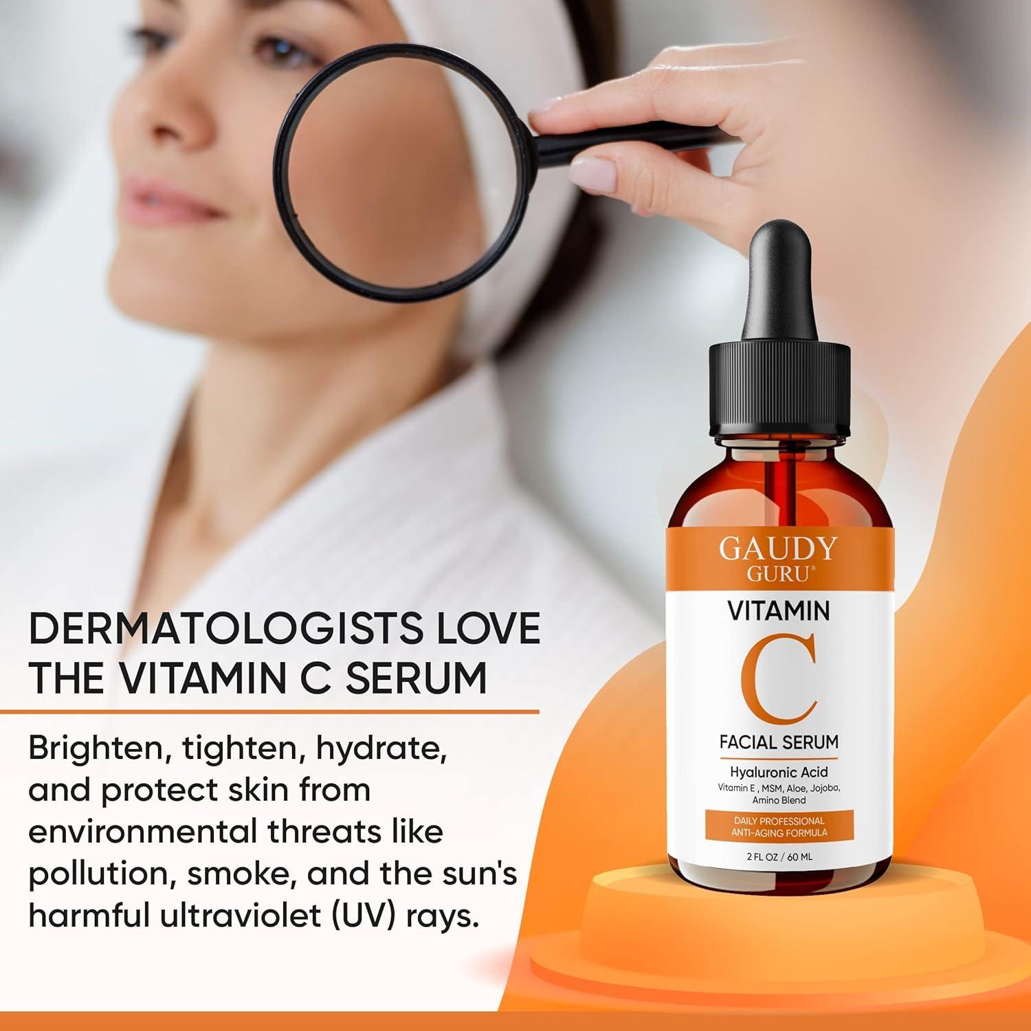 Suero Facial Anti Envejecimiento Gaudy Guru 56.7g Vitamina C