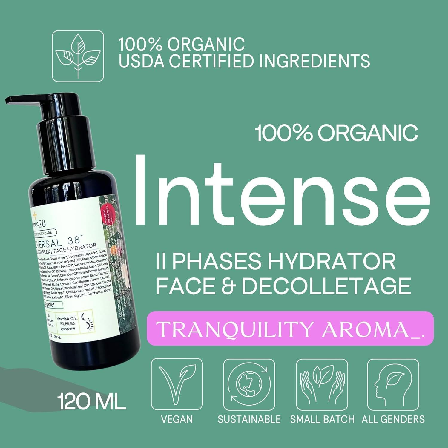 Hidratante Facial Orgánico II Phases 120 ML - Organic28+