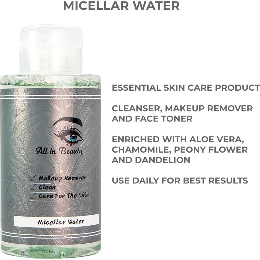Agua Micelar Limpiadora Todo en Belleza 300ml - Tónico Desmaquillante