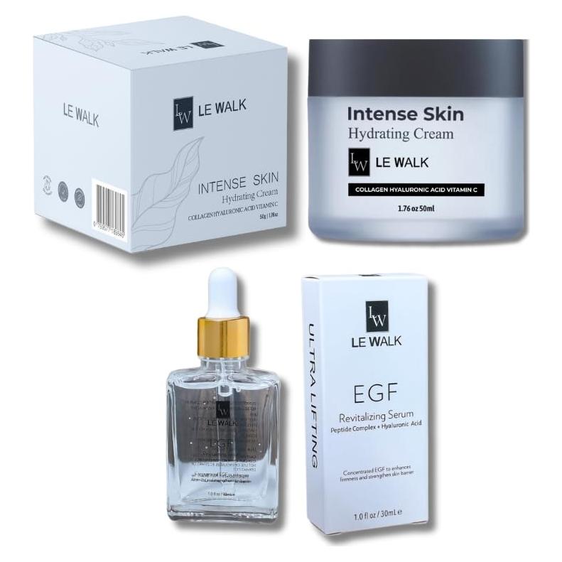 Conjunto Suero y Crema Hidratante Le Walk - 80g Antienvejecimiento