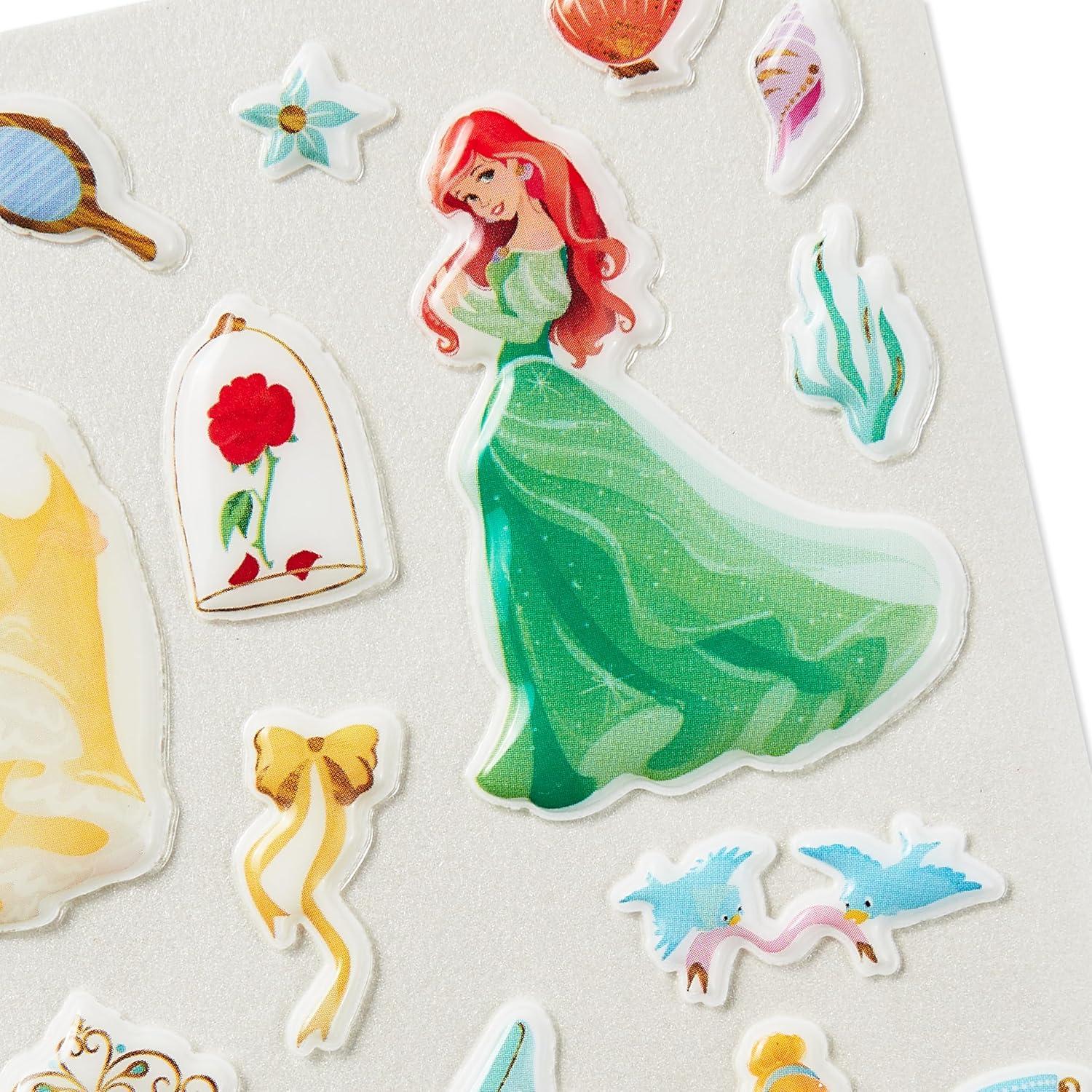Tarjeta de Cumpleaños Hallmark Disney Princesas con Stickers