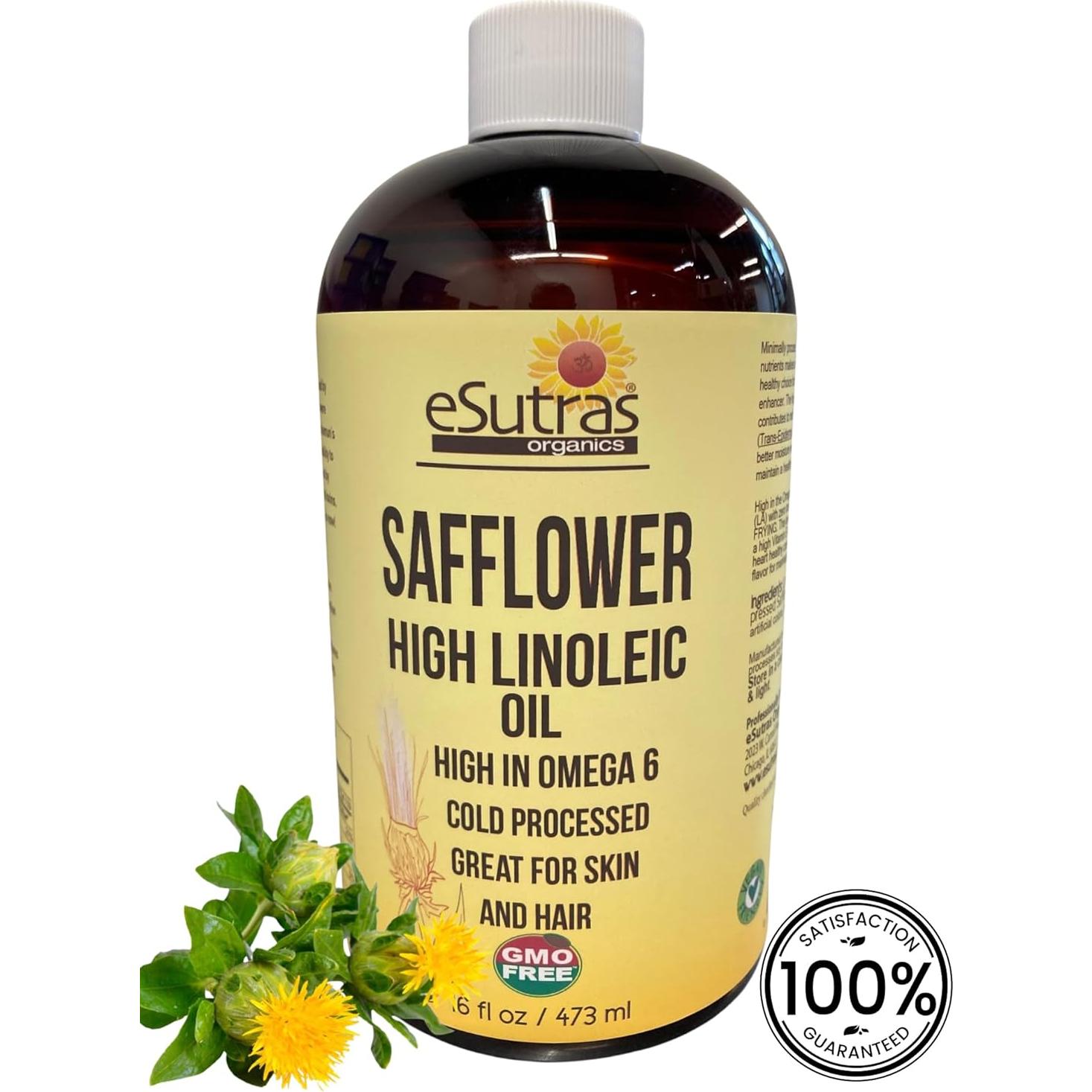 Aceite de Cártamo eSutras Organics 473 ml - Hidratante Natural
