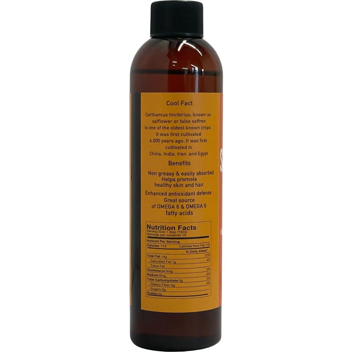 Aceite de Cártamo Prensado en Frío 100% Puro 226.8 g