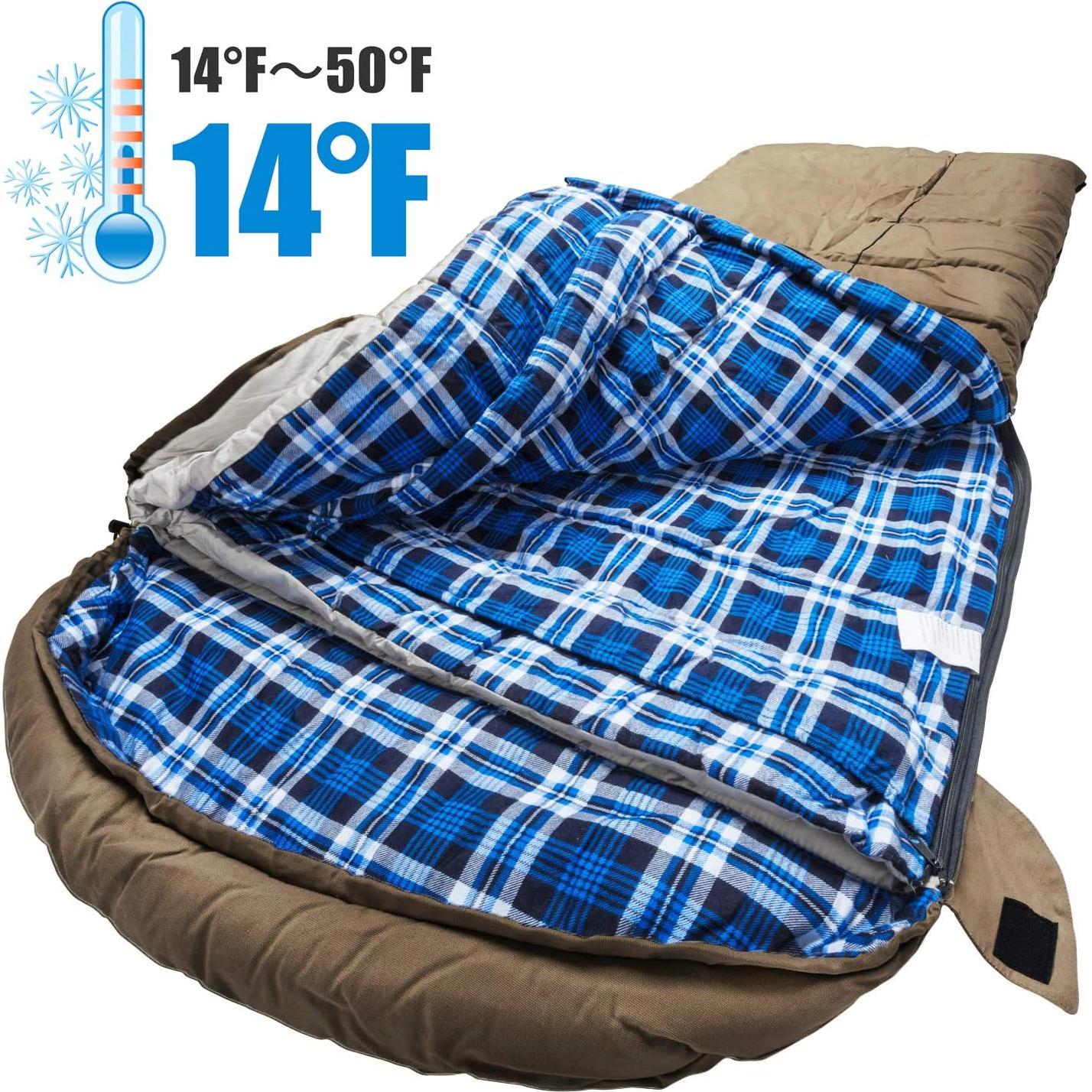 Saco de dormir AGEMORE 0°C Lona Rectangular para Camping