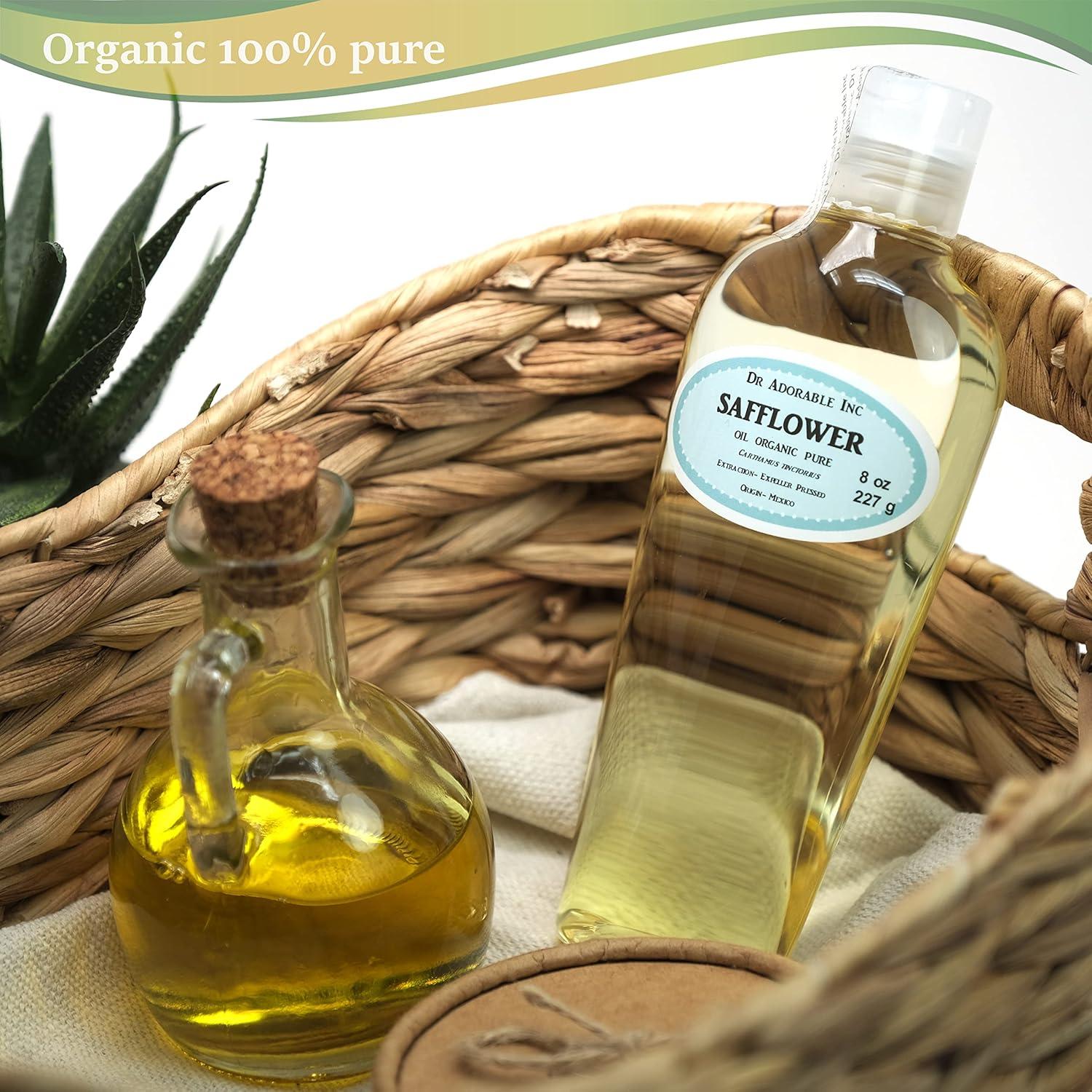 Aceite de Cártamo Orgánico Dr Adorable 227 g Prensado en Frío