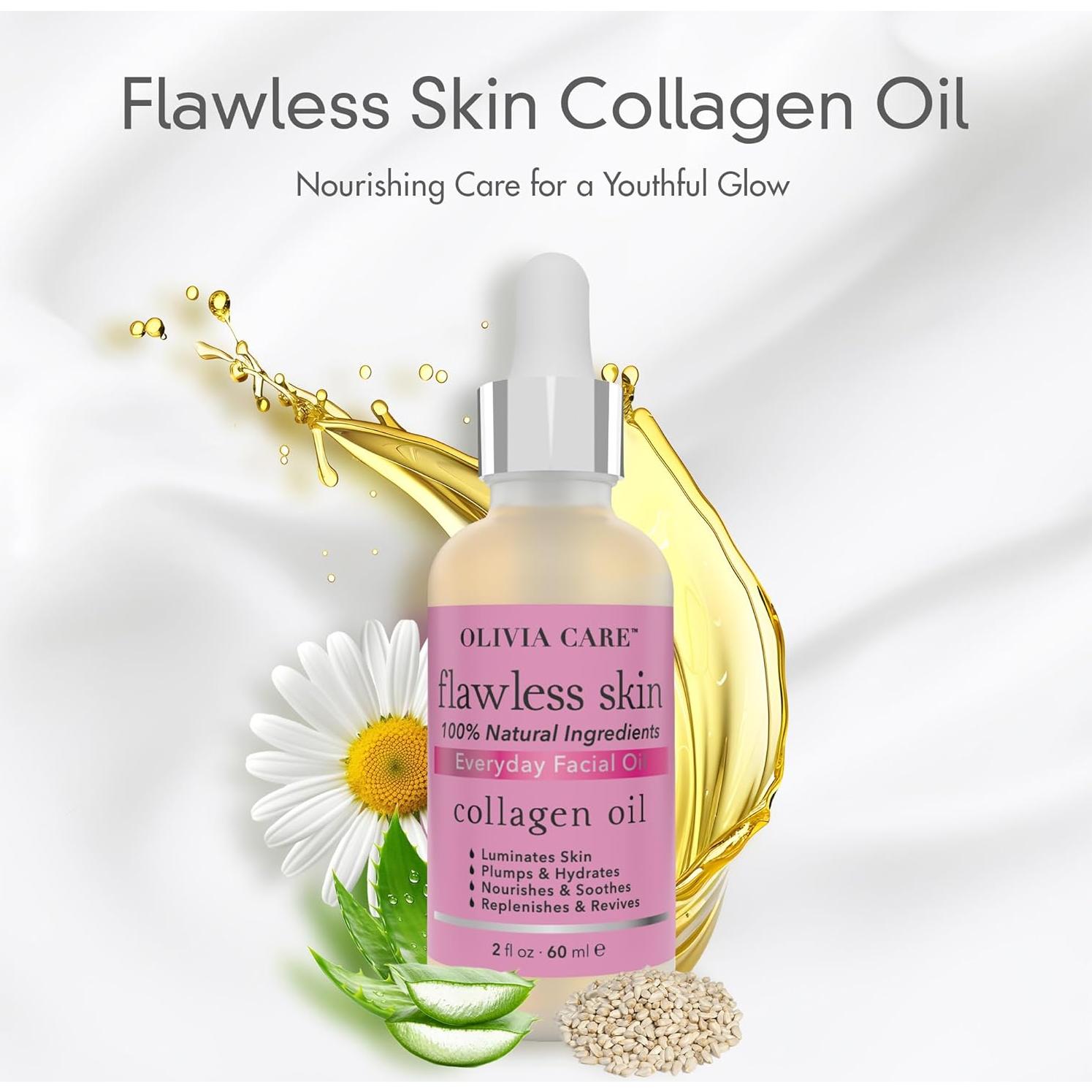 Aceite Facial de Colágeno Olivia Care 59 ml - Hidratante Natural