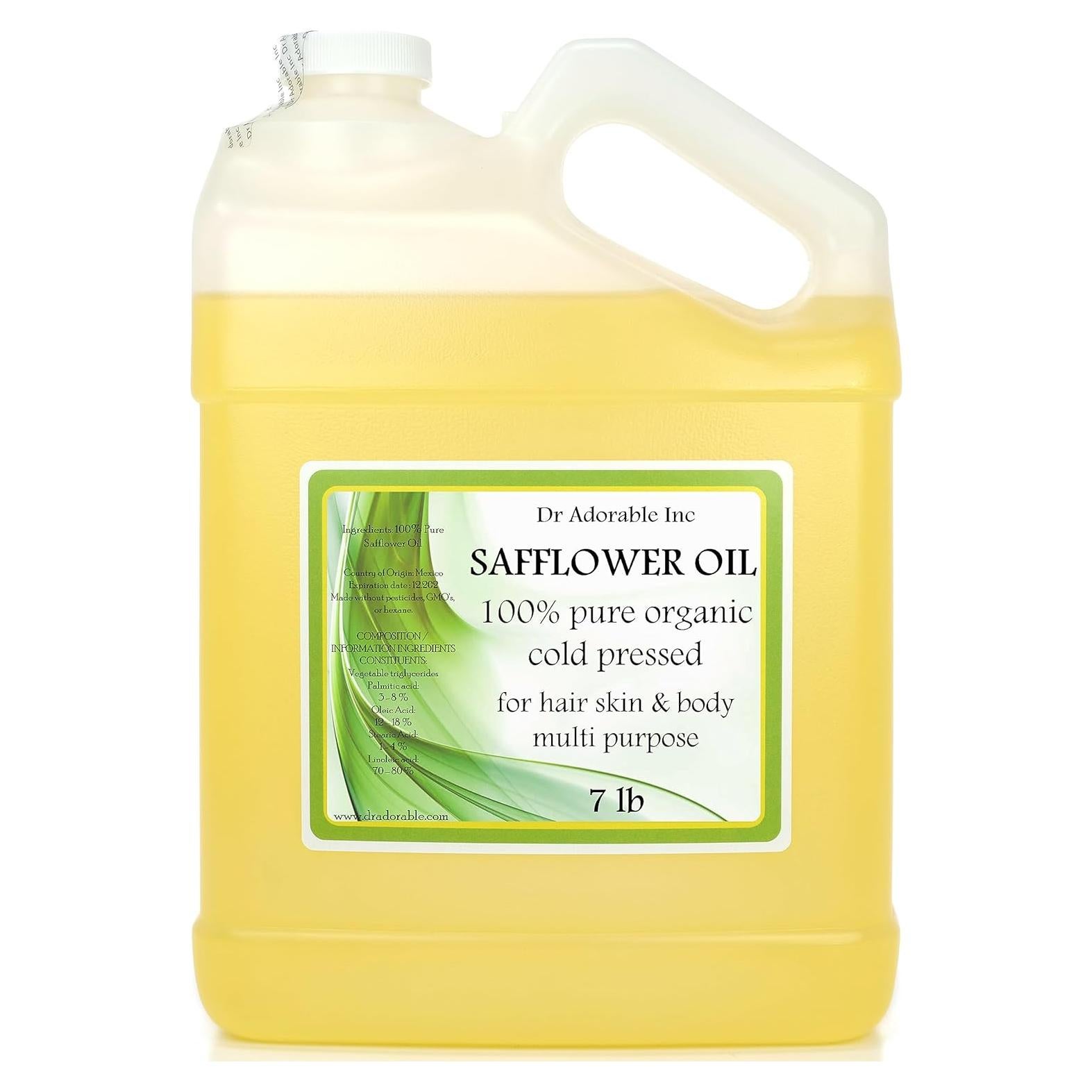 Aceite de Cártamo Orgánico Dr Adorable 3.18 kg Prensado en Frío