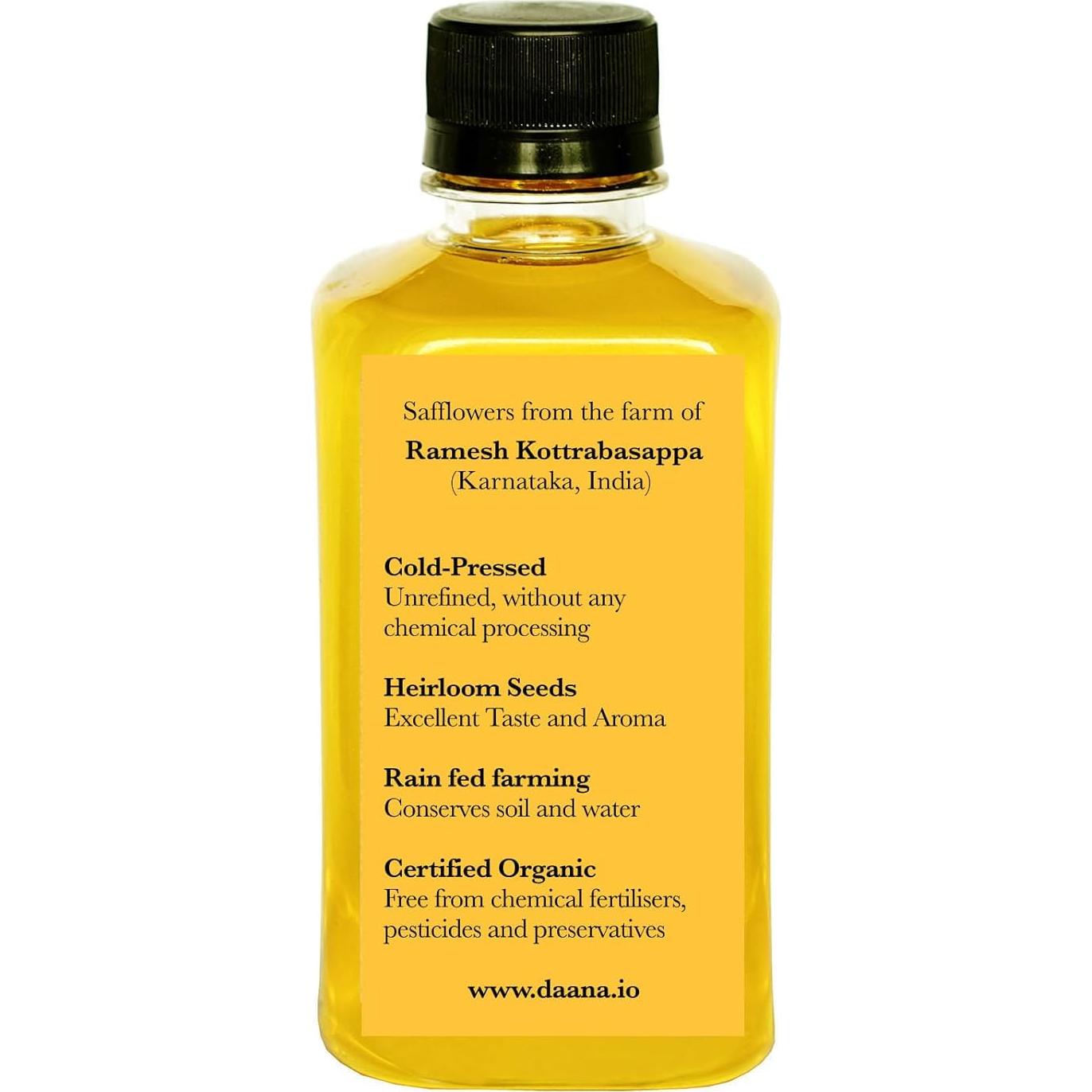 Aceite de Cártamo Daana 340 g Orgánico Prensado en Frío