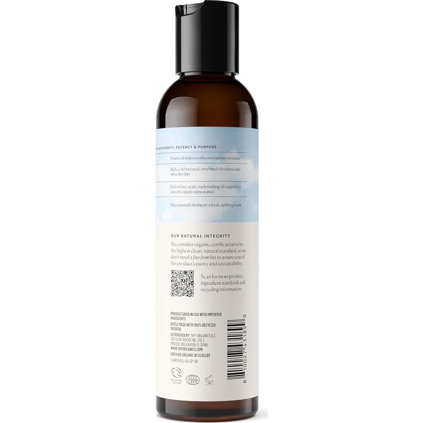 Aceite Corporal Hidratante Orgánico Sky Organics 177 ml
