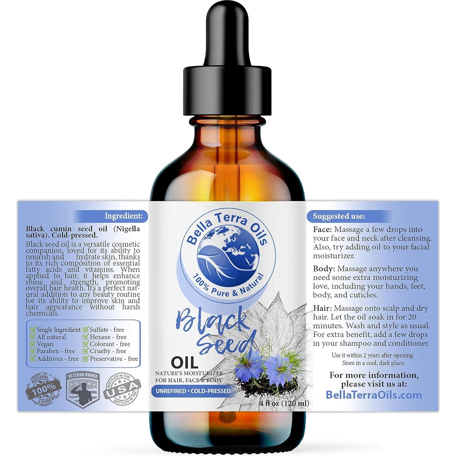 Aceite de Semilla de Borraja Orgánico Bella Terra 118ml - Rico en GLA