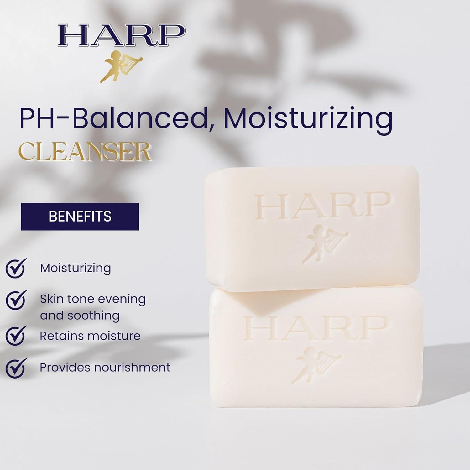 HARP Jabón en Barra pH Equilibrado 5.0-6.0 - Paquete de 3