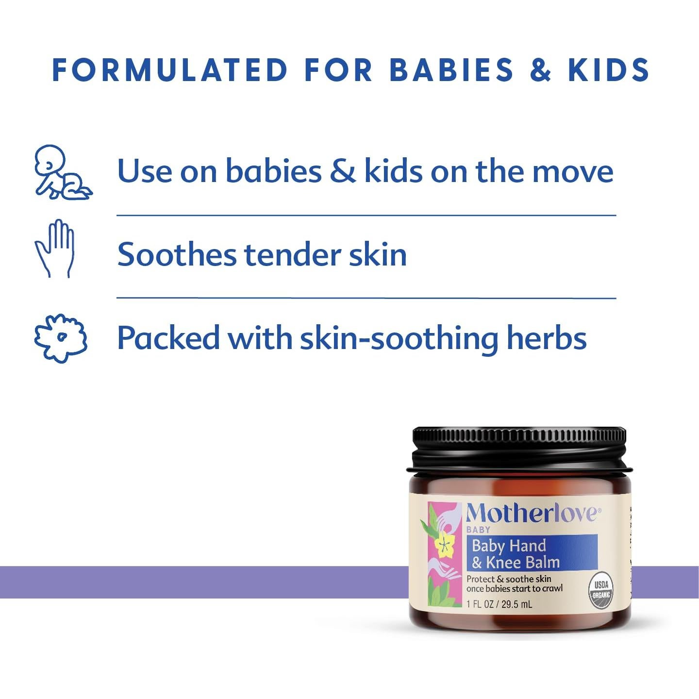 Bálsamo Orgánico para Manos y Rodillas Motherlove 28.35 g