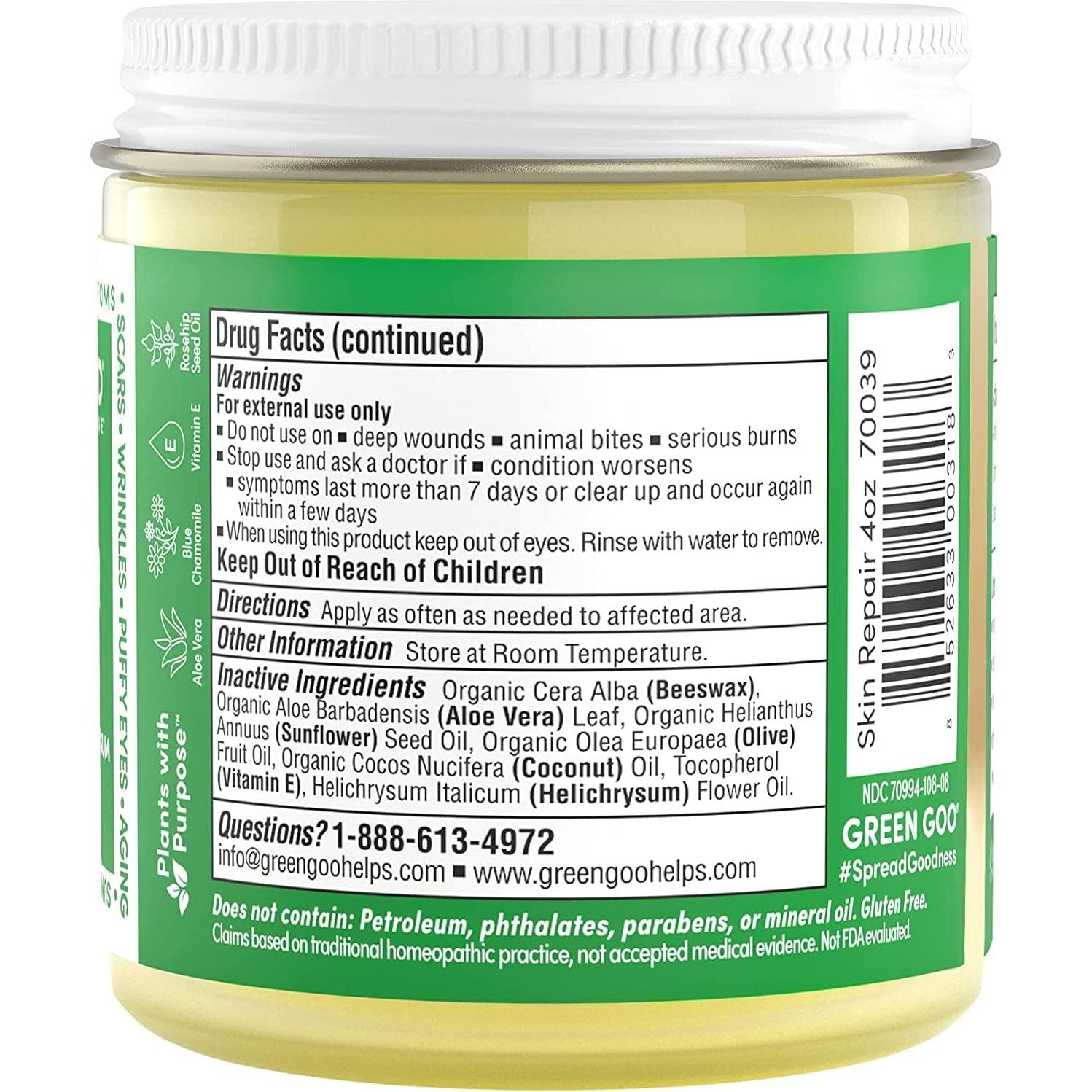 Ungüento Reparador de Piel Green Goo 113.4 g Hidratante Natural