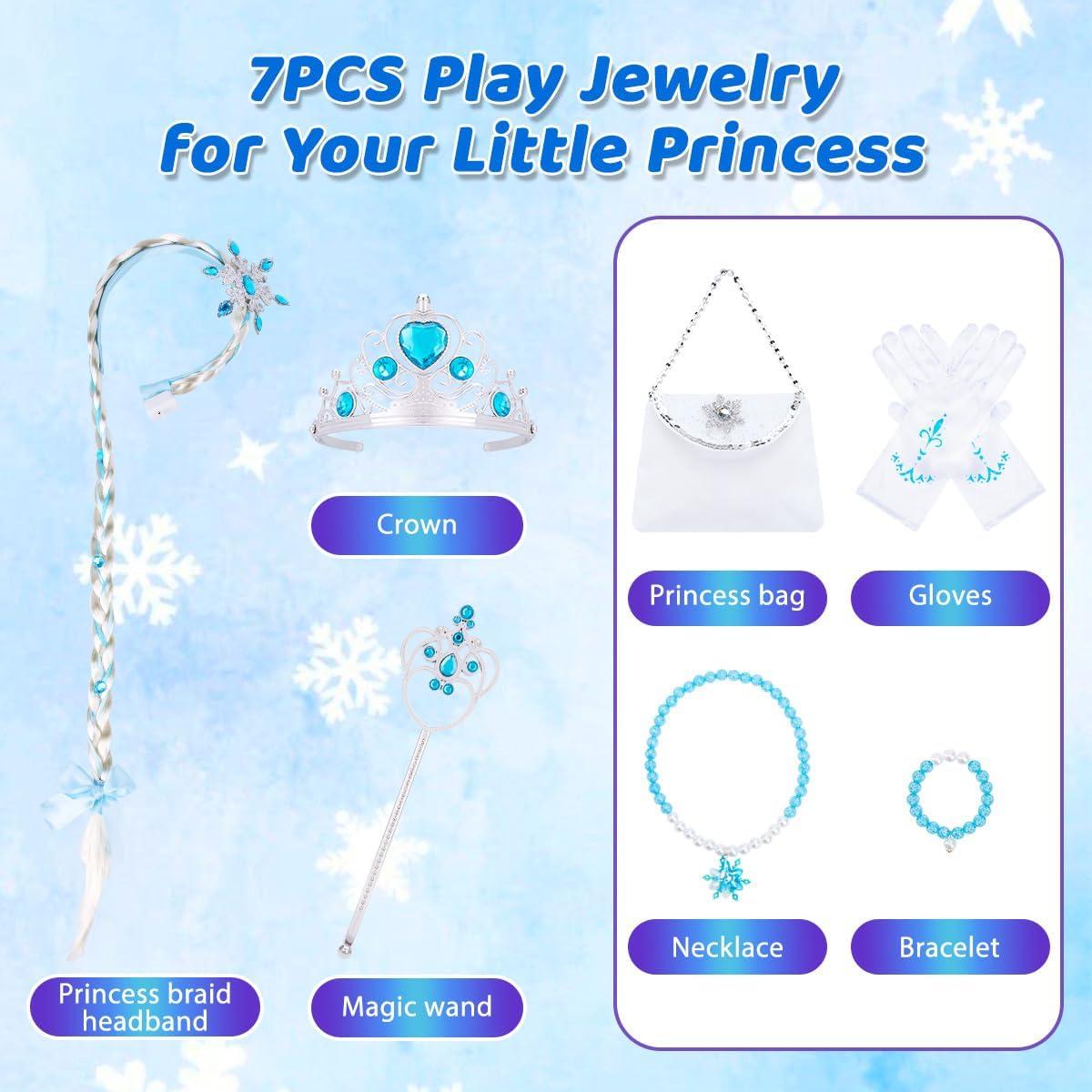 Vestido de Princesa Meland con Luces LED para Niñas 3-10 Años