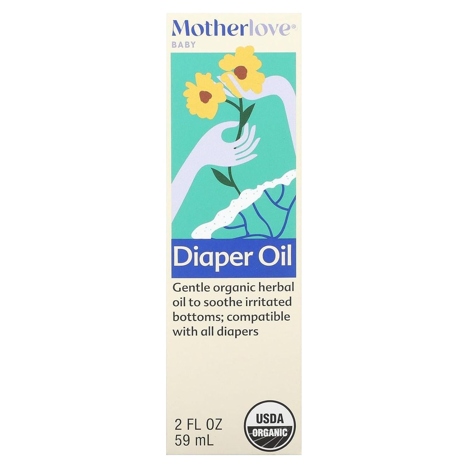 Aceite para Pañales Motherlove 60 ml - Orgánico y Vegano