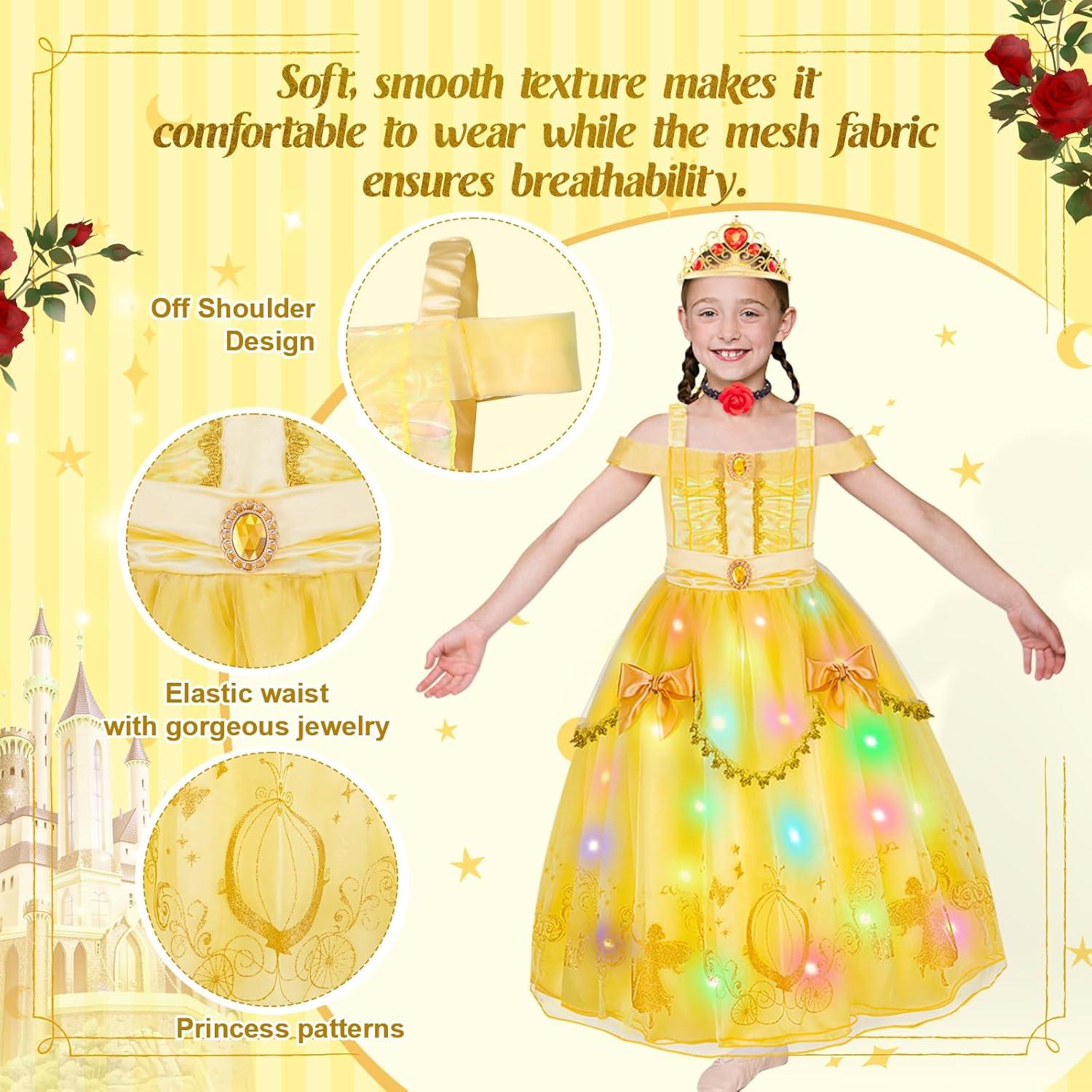 Vestido de Princesa Meland para Niñas 3-10 Años con Accesorios