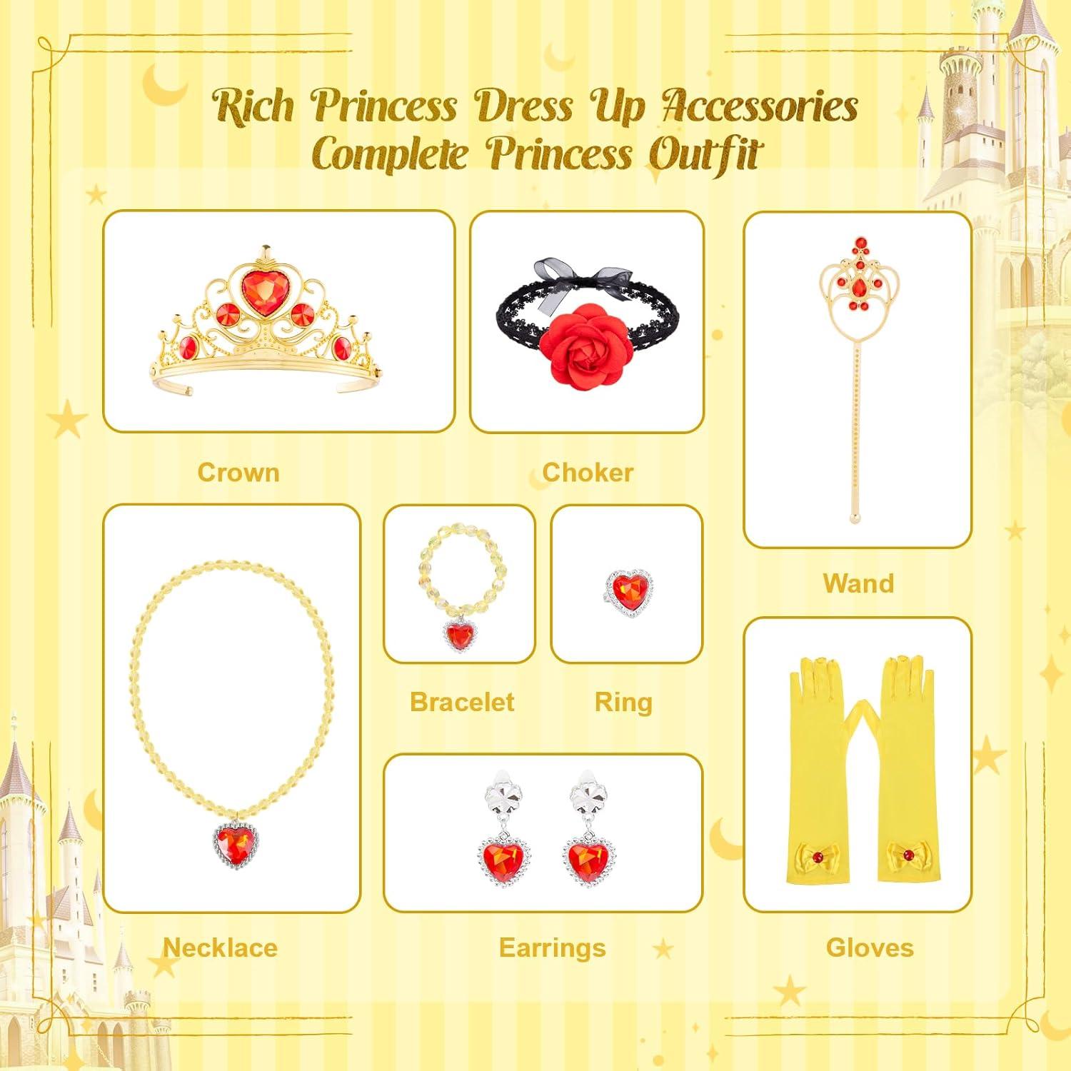 Vestido de Princesa Meland para Niñas 3-10 Años con Accesorios