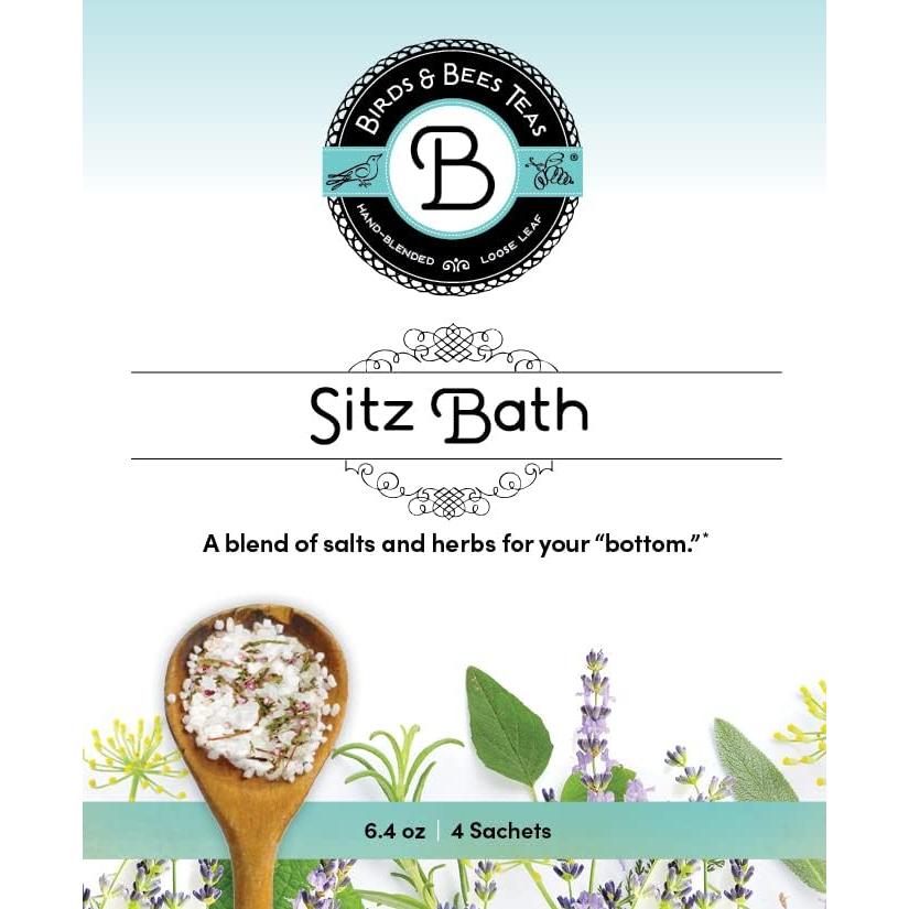 Baño de Asiento Herbal Orgánico Tés de Aves y Abejas - 4 Bolsitas