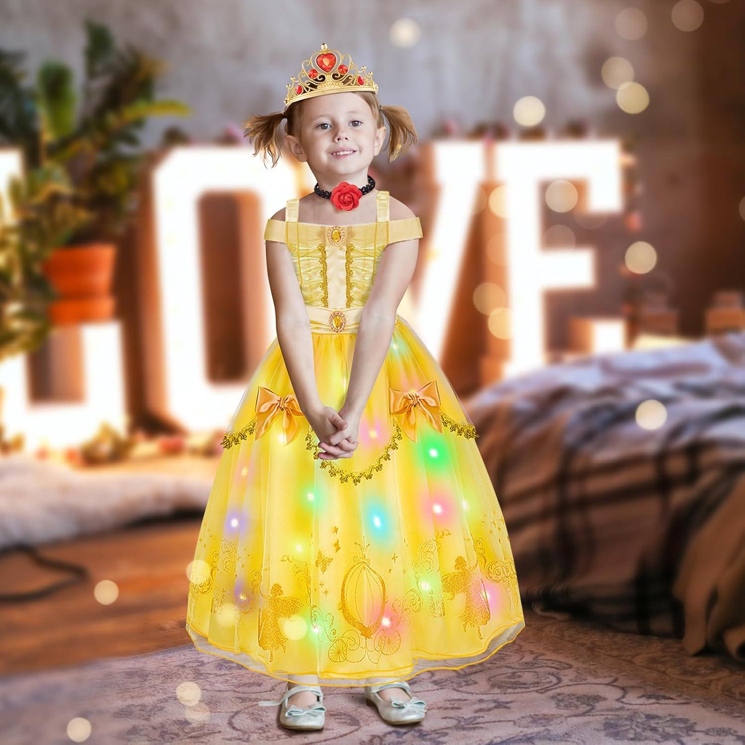 Vestido de Princesa Meland para Niñas 7-8 Años - Brillante