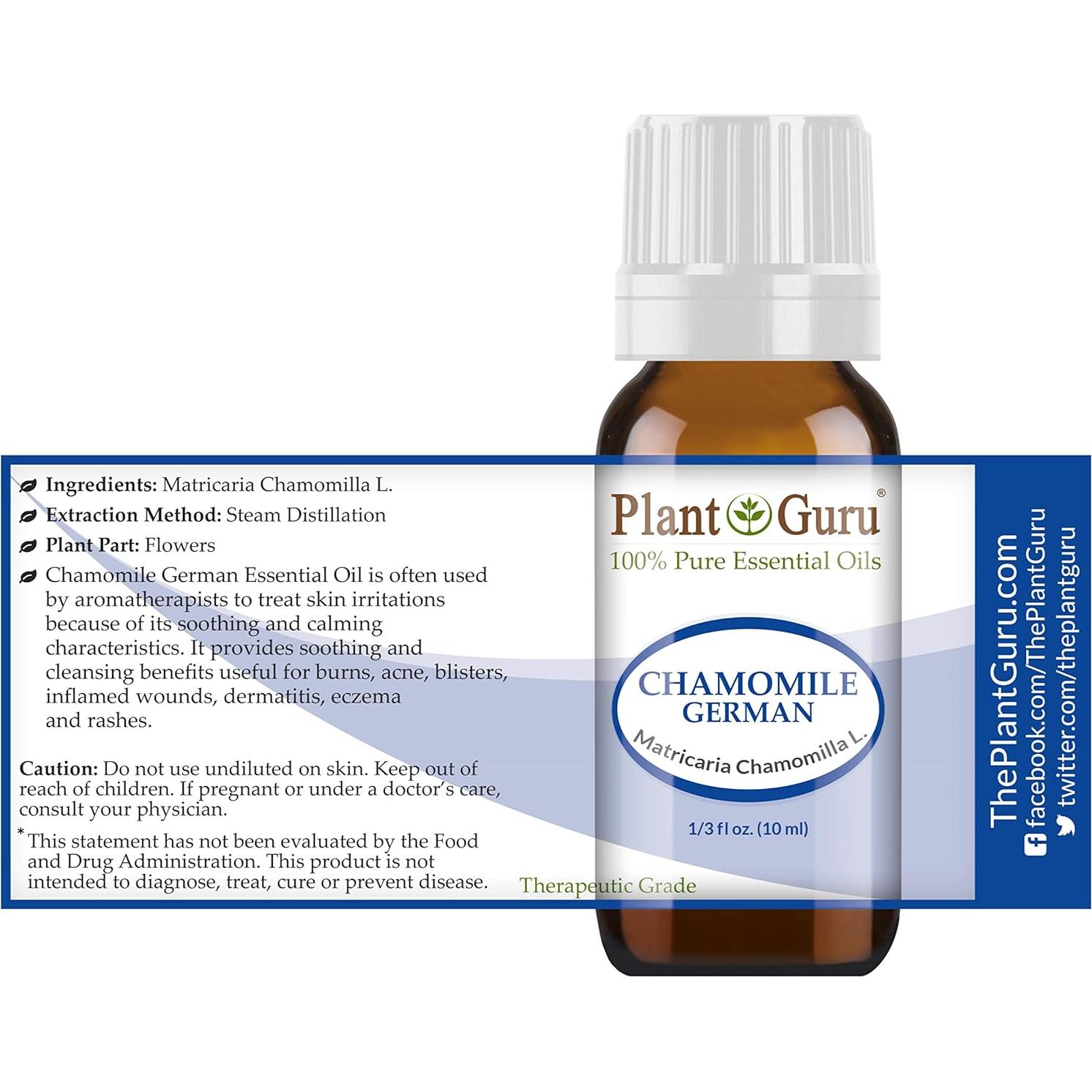 Aceite Esencial de Manzanilla Alemana 10 ml Plant Guru 100% Puro