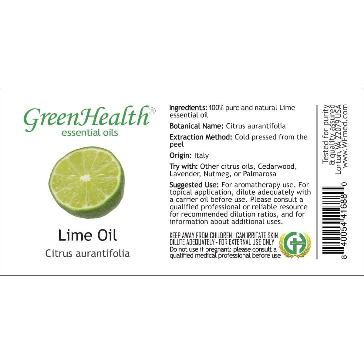 Aceite Esencial de Lima GreenHealth 473 ml - 100% Puro