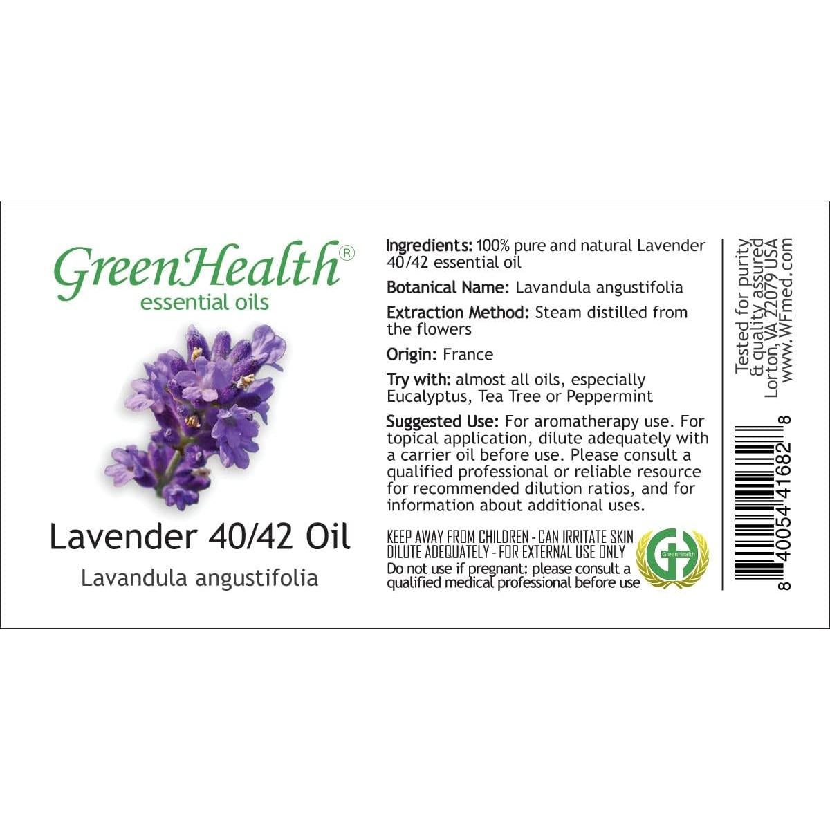 Aceite Esencial de Lavanda 40-42 GreenHealth 118 ml Puro