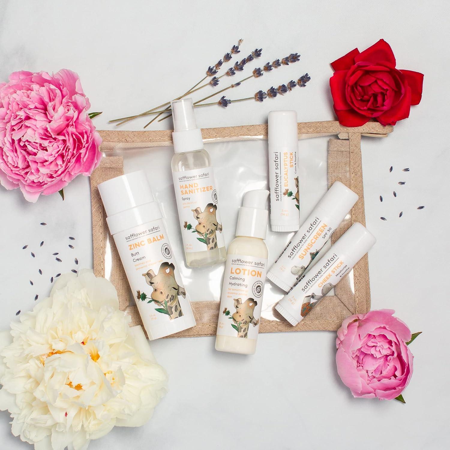 Loción Hidratante para Bebés Safflower Safari 85g - Natural y Hipoalergénica