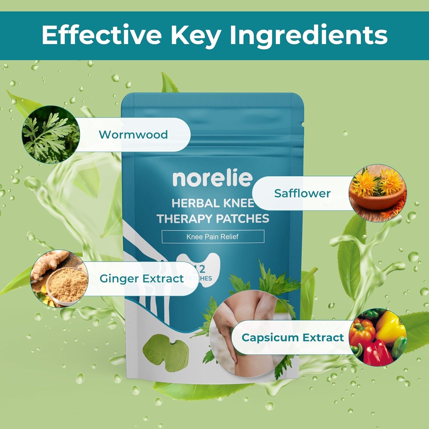 Parche Herbal Norelie para Rodillas - Alivio Natural 12 Parches
