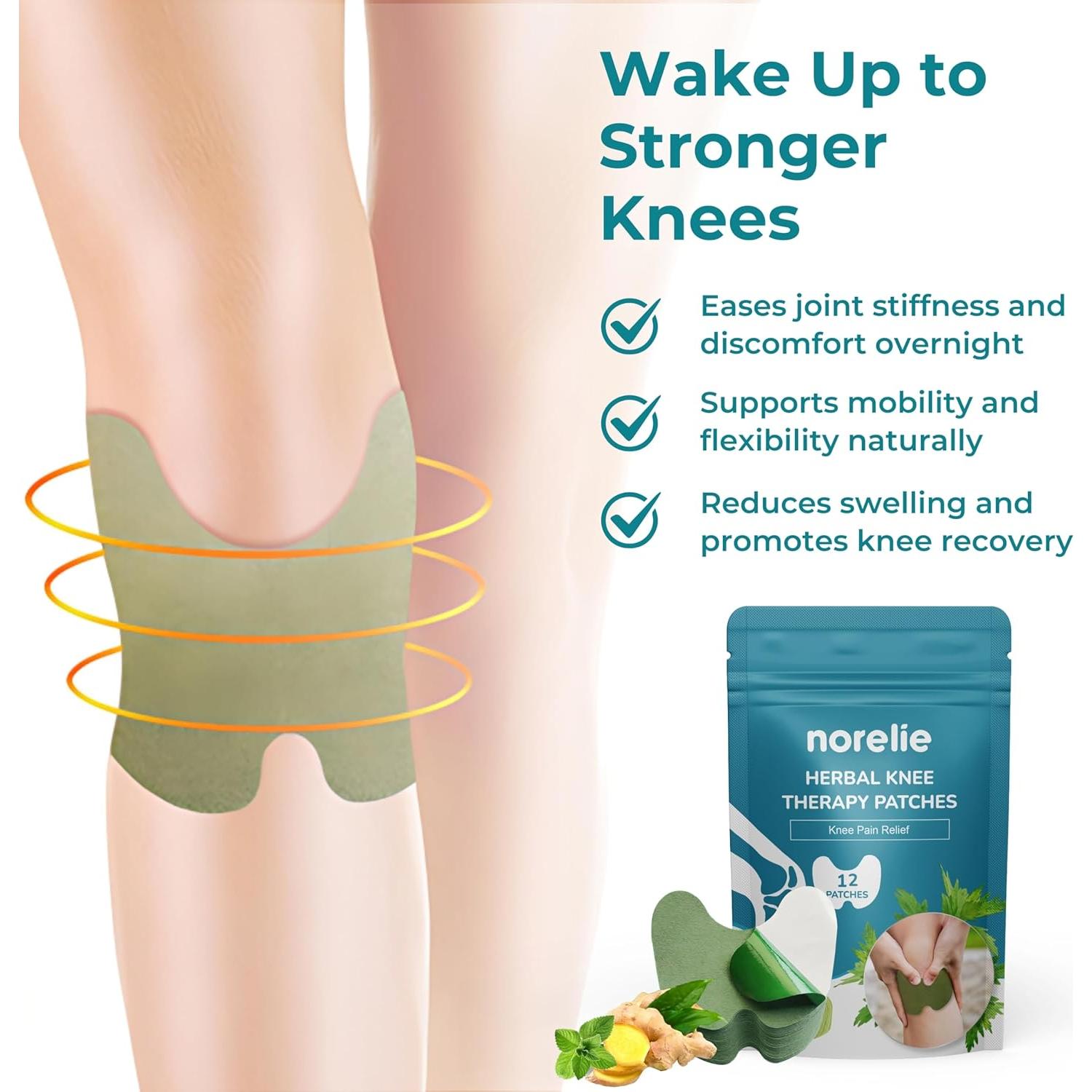 Parche Herbal Norelie para Rodillas - Alivio Natural 12 Parches