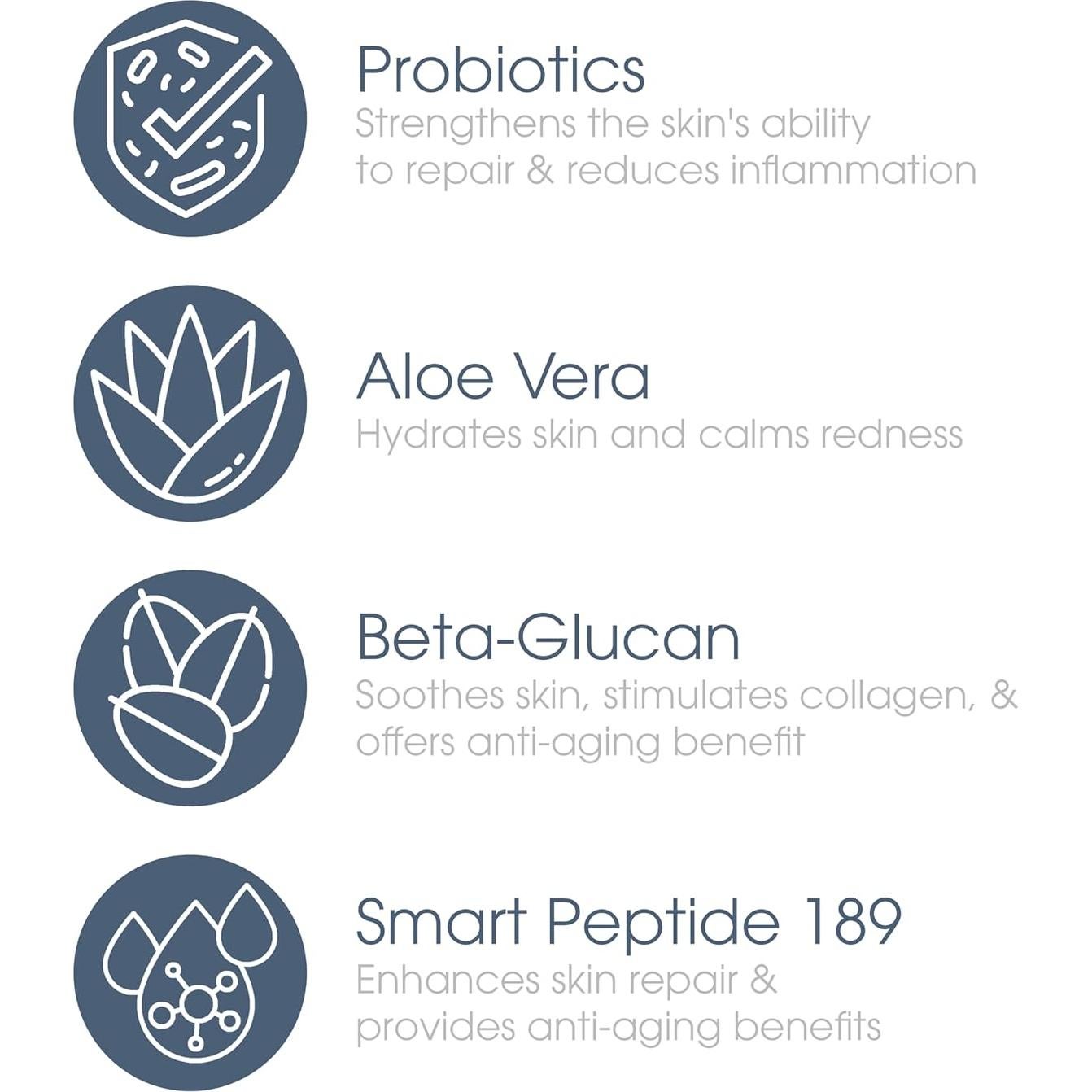 Limpiador Facial Hidratante Glowbiotics 185g - Piel Sensible