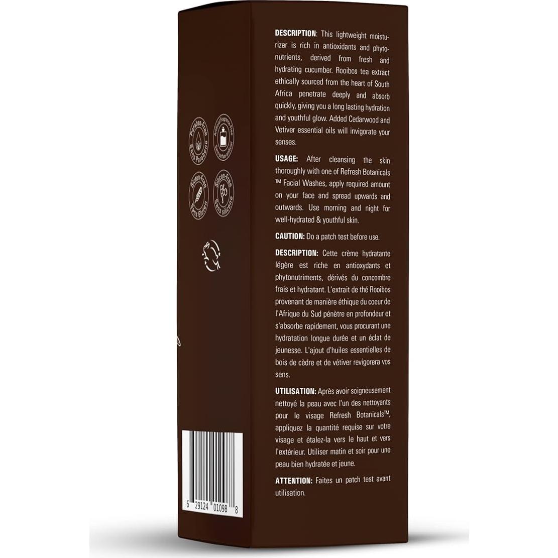 Hidratante Diario para Hombres Refresh Botanicals 50 ml Piel Grasa