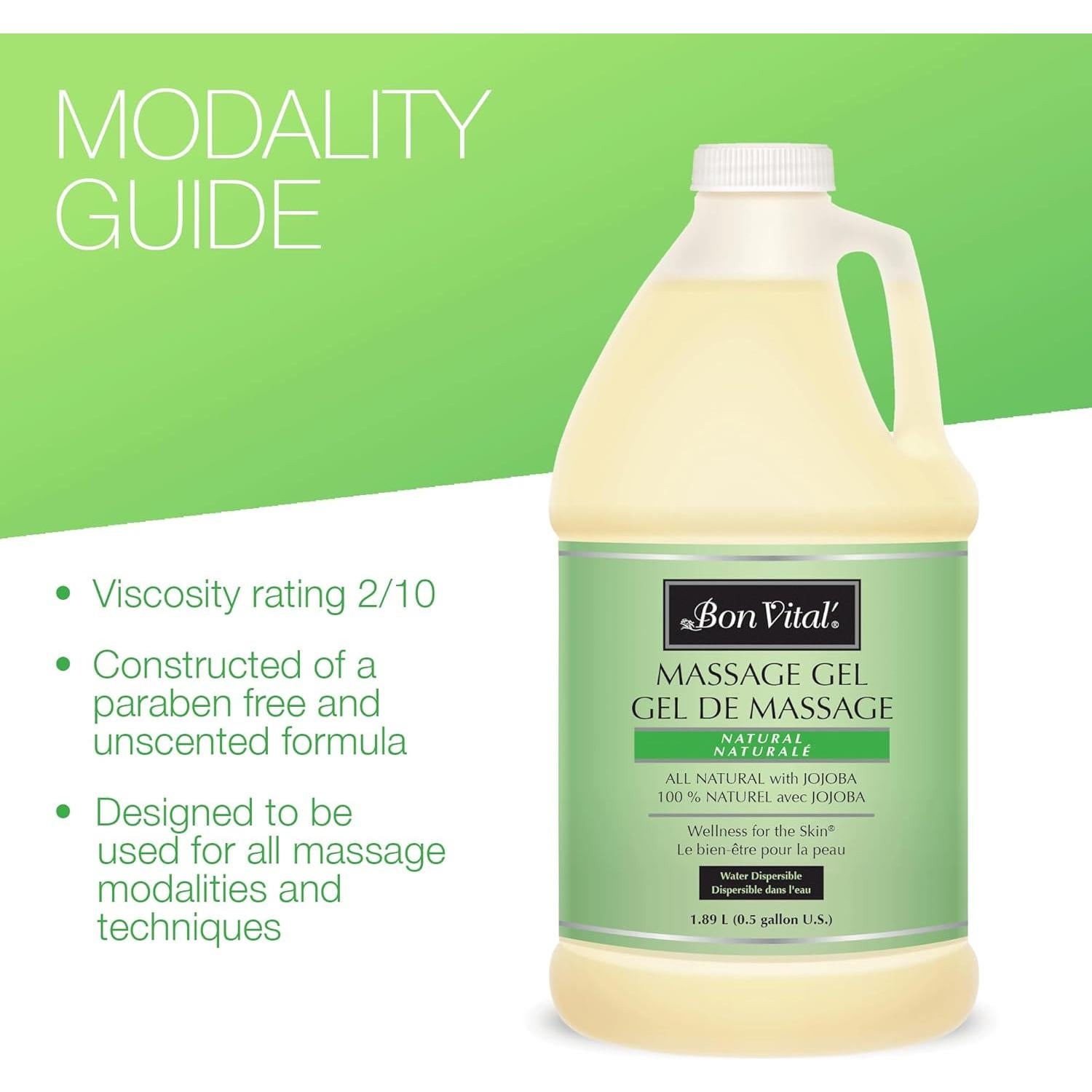 Gel de Masaje Bon Vital Naturale 1.89 L Hipoalergénico