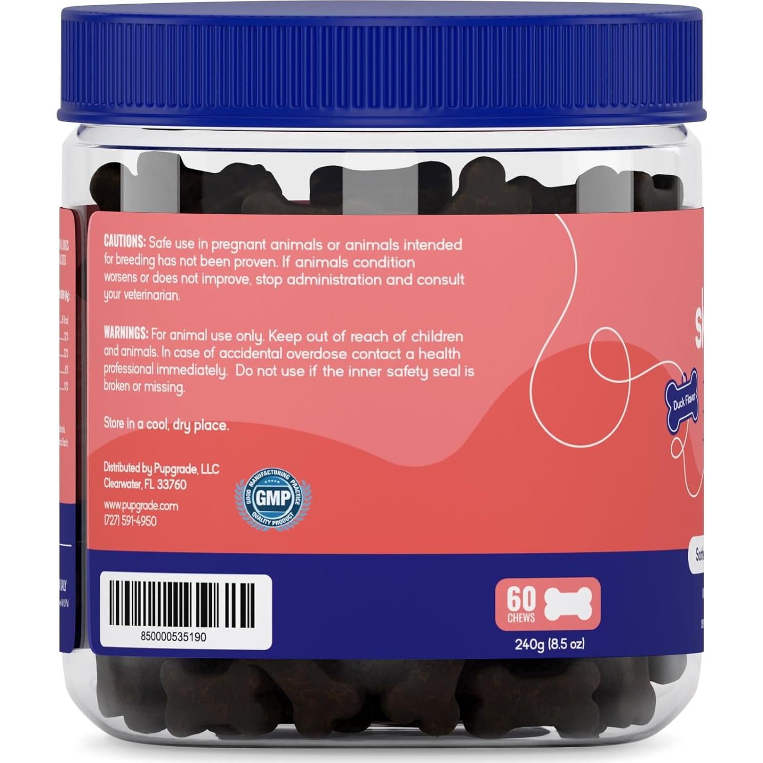 Suplemento Masticable PupGrade para Piel y Pelaje de Perros - 60 Unidades