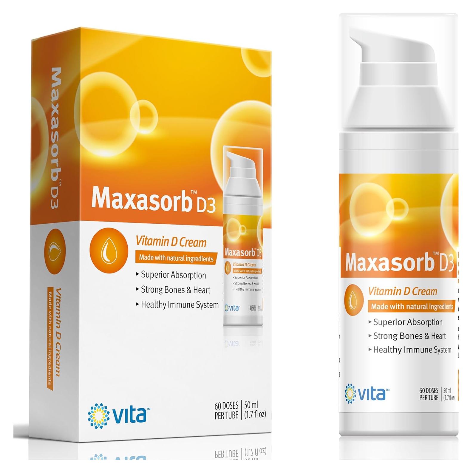 Crema de Vitamina D3 Maxasorb Vita Sciences 50 ml - Sin Parabenos