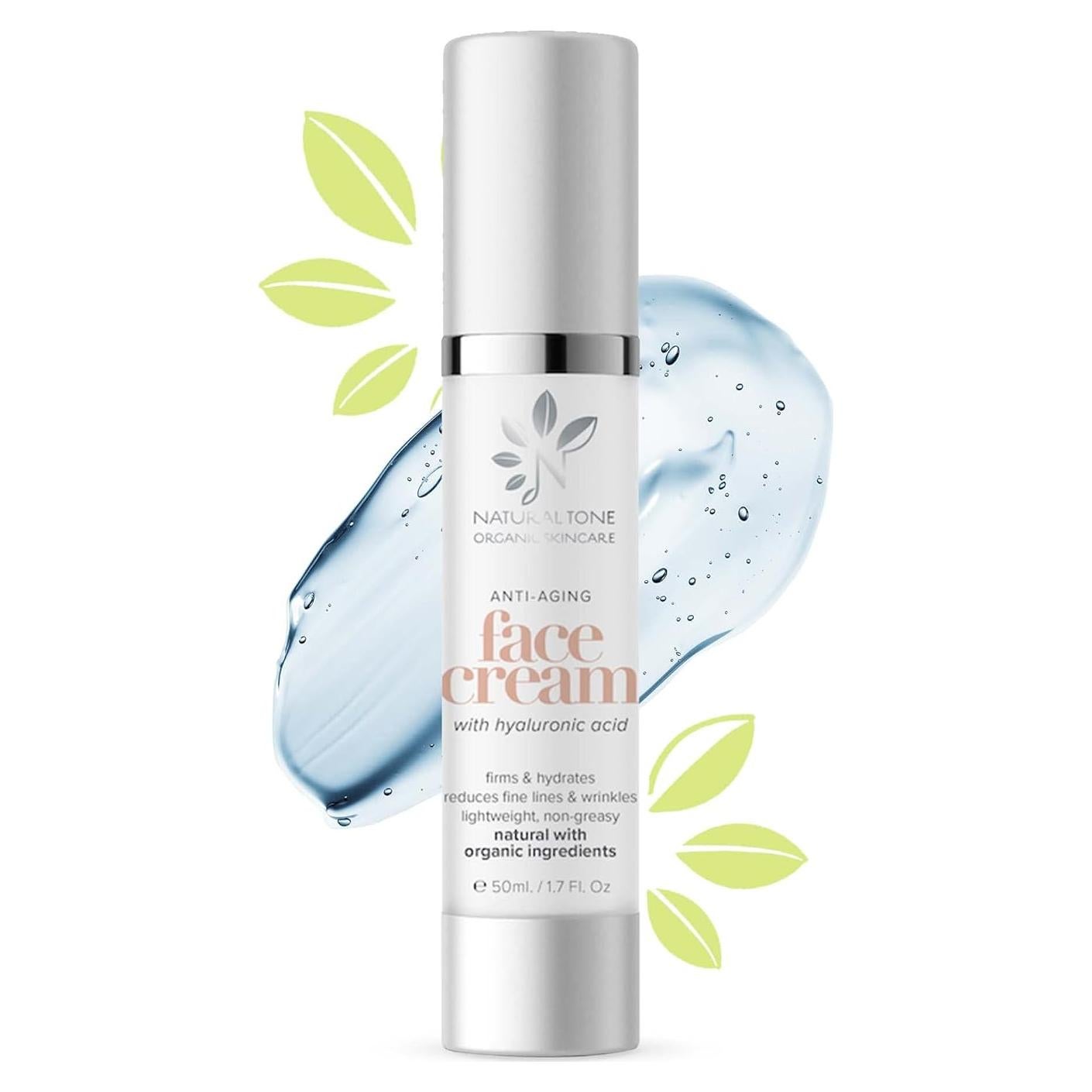 Crema Facial Anti-Envejecimiento Natural Tone 106g Ácido Hialurónico