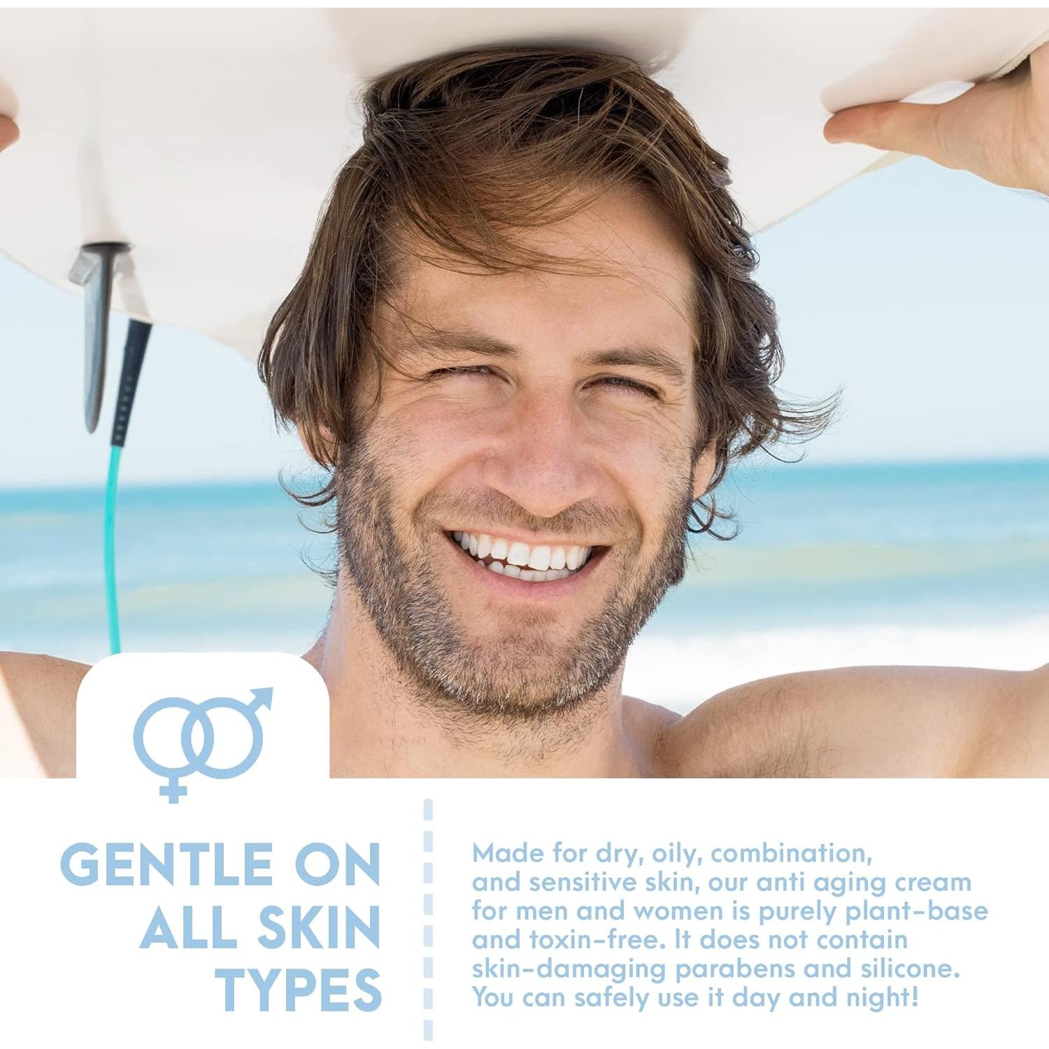 Crema Facial Anti-Envejecimiento Natural Tone 106g Ácido Hialurónico