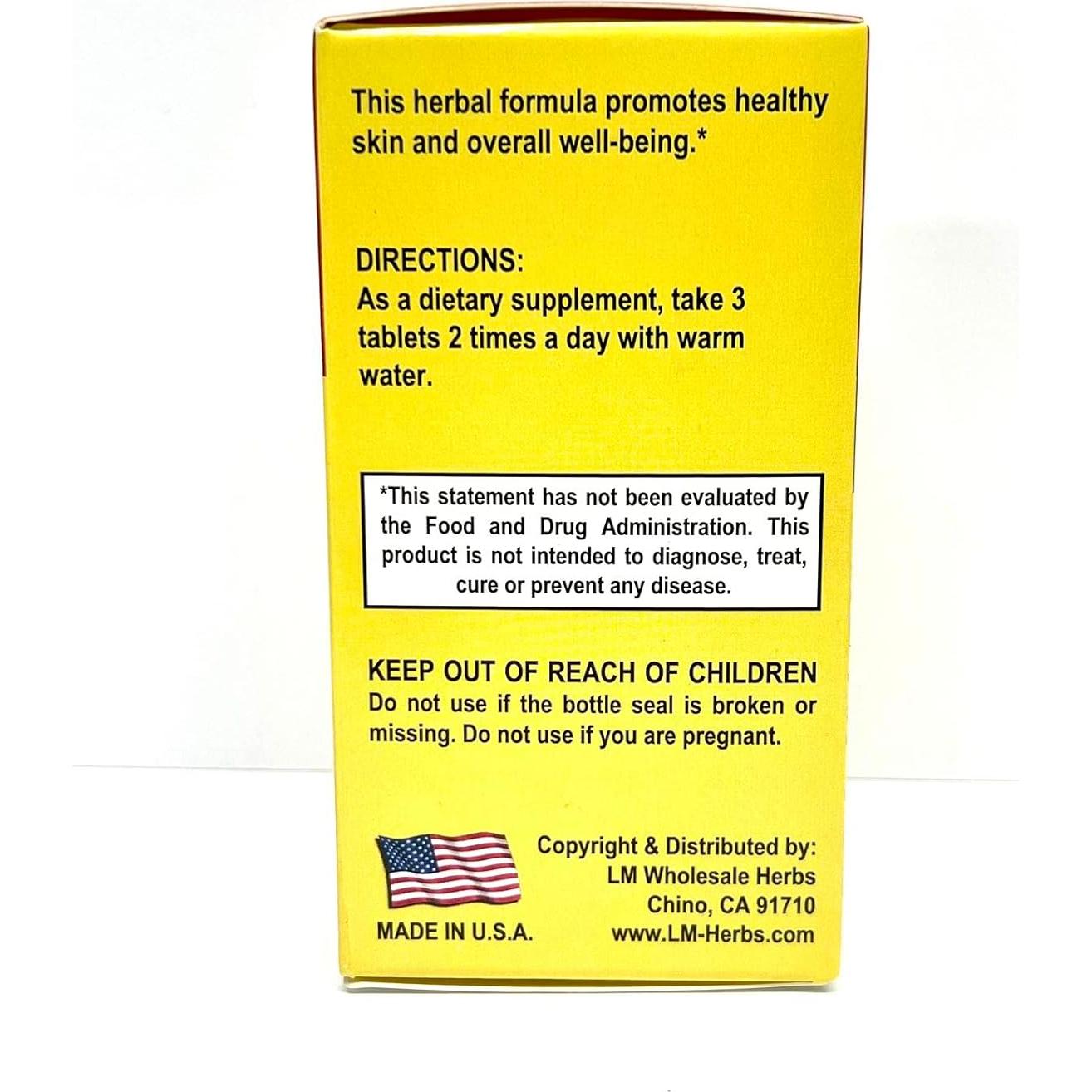 Suplemento Herbal Derma Care 500mg - 36 Tabletas para Piel