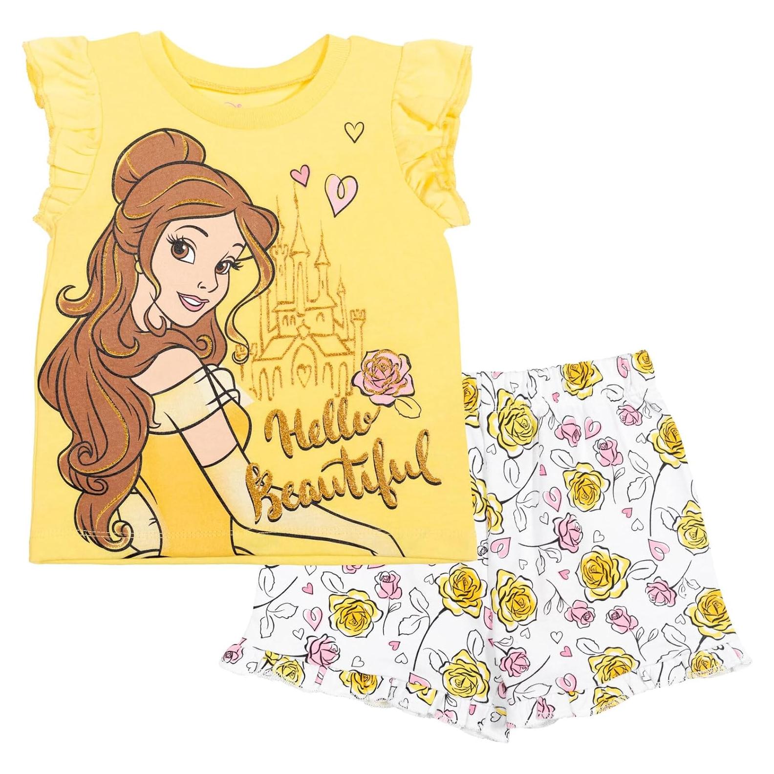 Conjunto Tiana Disney Camiseta Peplum y Pantalones Cortos