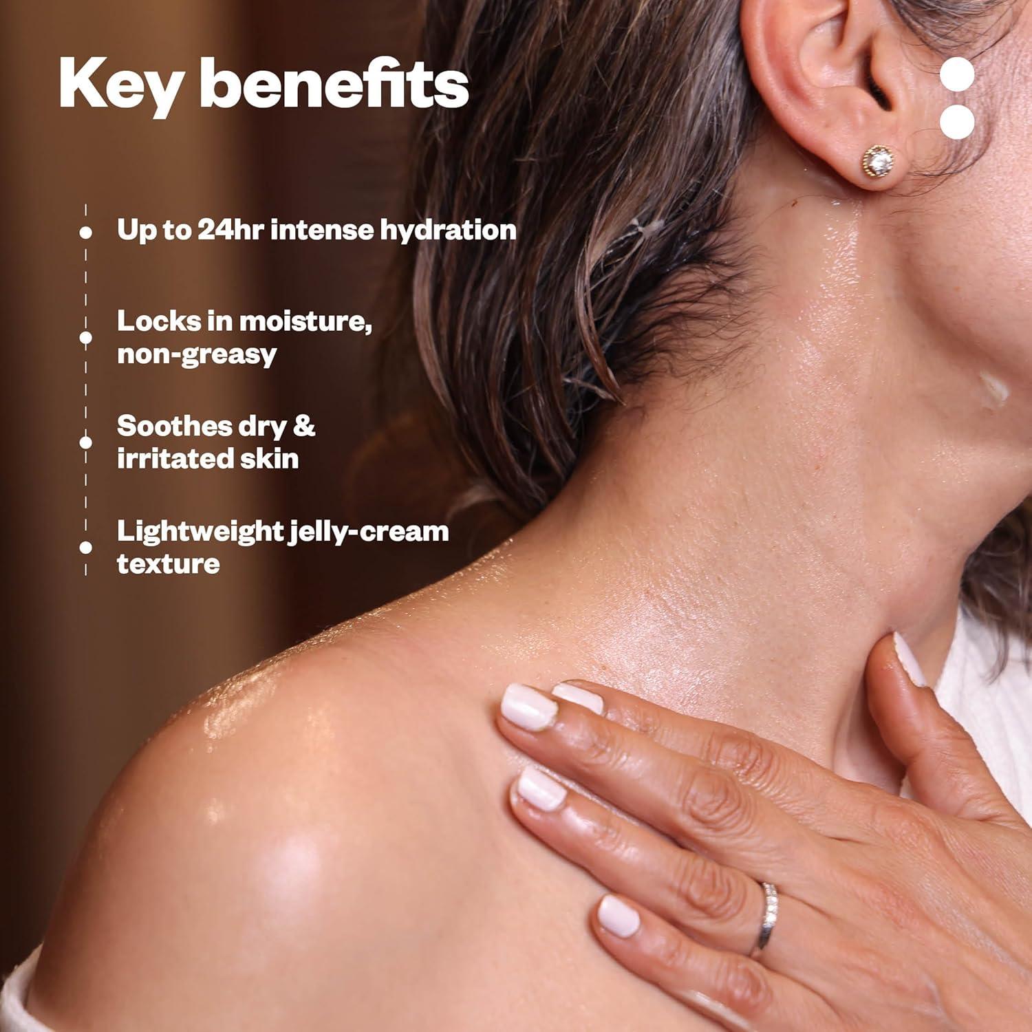 JustHuman Crema de Gel Acondicionador Corporal 238g - Hidratación Profunda con Aloe Vera y Colágeno