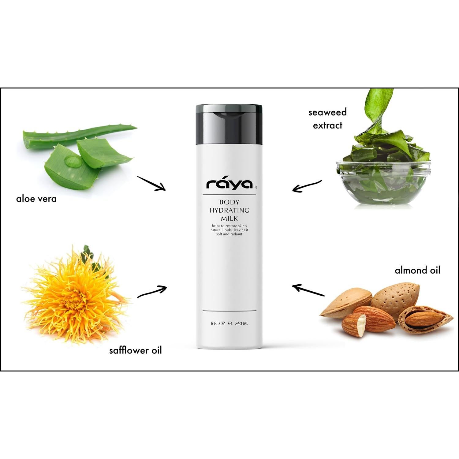 Leche Hidratante Corporal Raya 240 ml | Aceites Naturales y Vitaminas