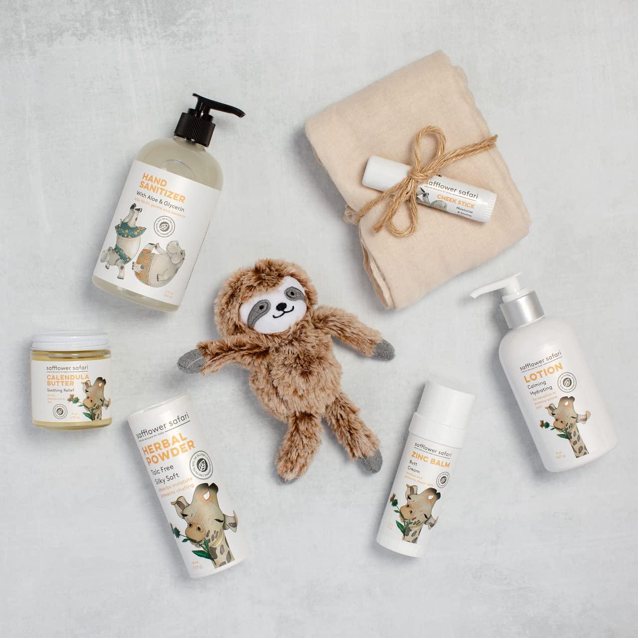 Caja de Regalo de Lujo para Bebé Safflower Safari 100% Natural