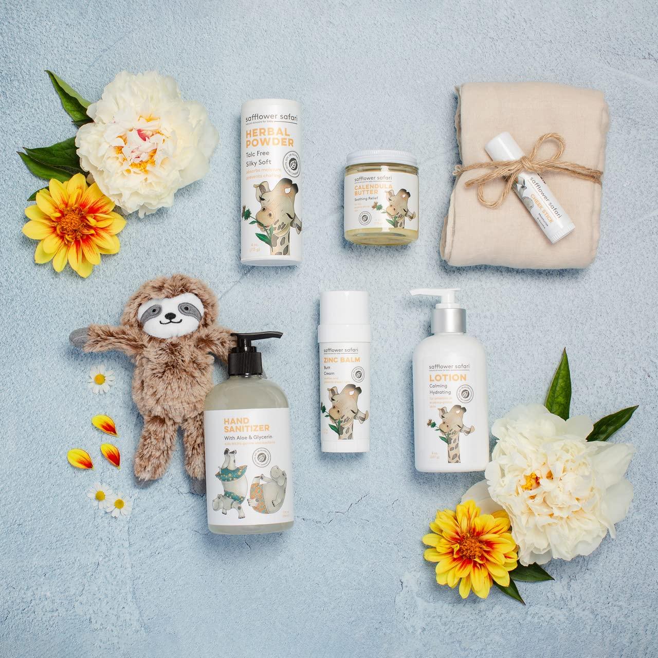 Caja de Regalo de Lujo para Bebé Safflower Safari 100% Natural