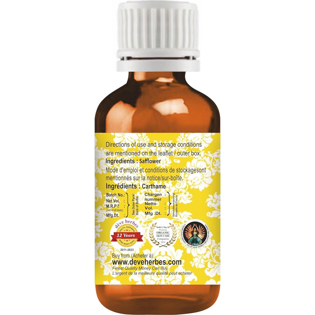 Aceite de Cártamo Deve Herbes 100ml Prensado en Frío Puro