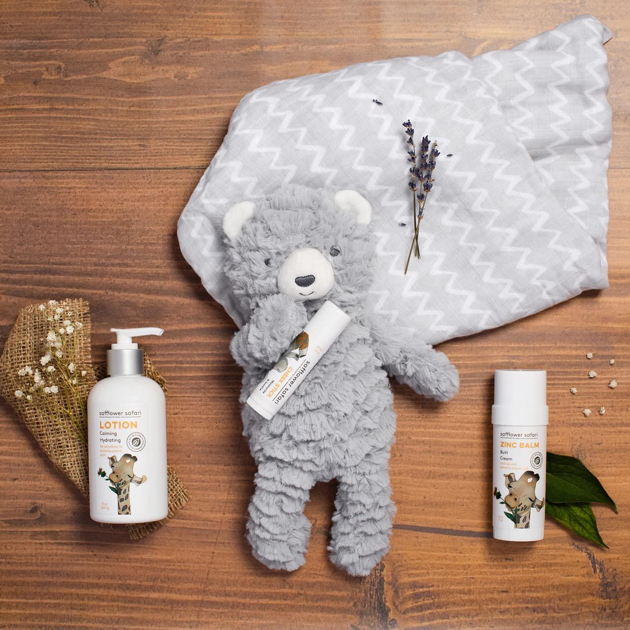 Caja de Recuerdos para Bebé Safflower Safari con Oso de Peluche