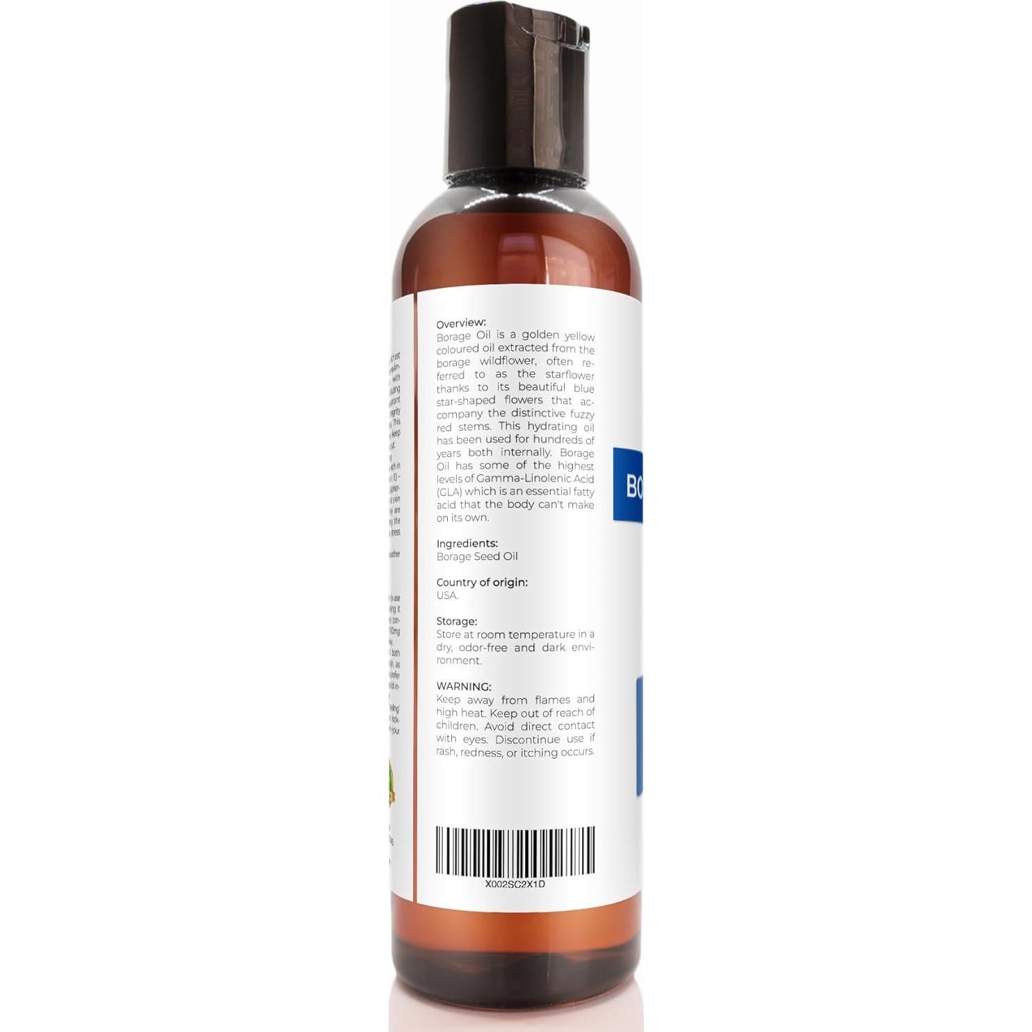 Aceite de Semilla de Borraja Velona 118 ml 100% Puro y Natural