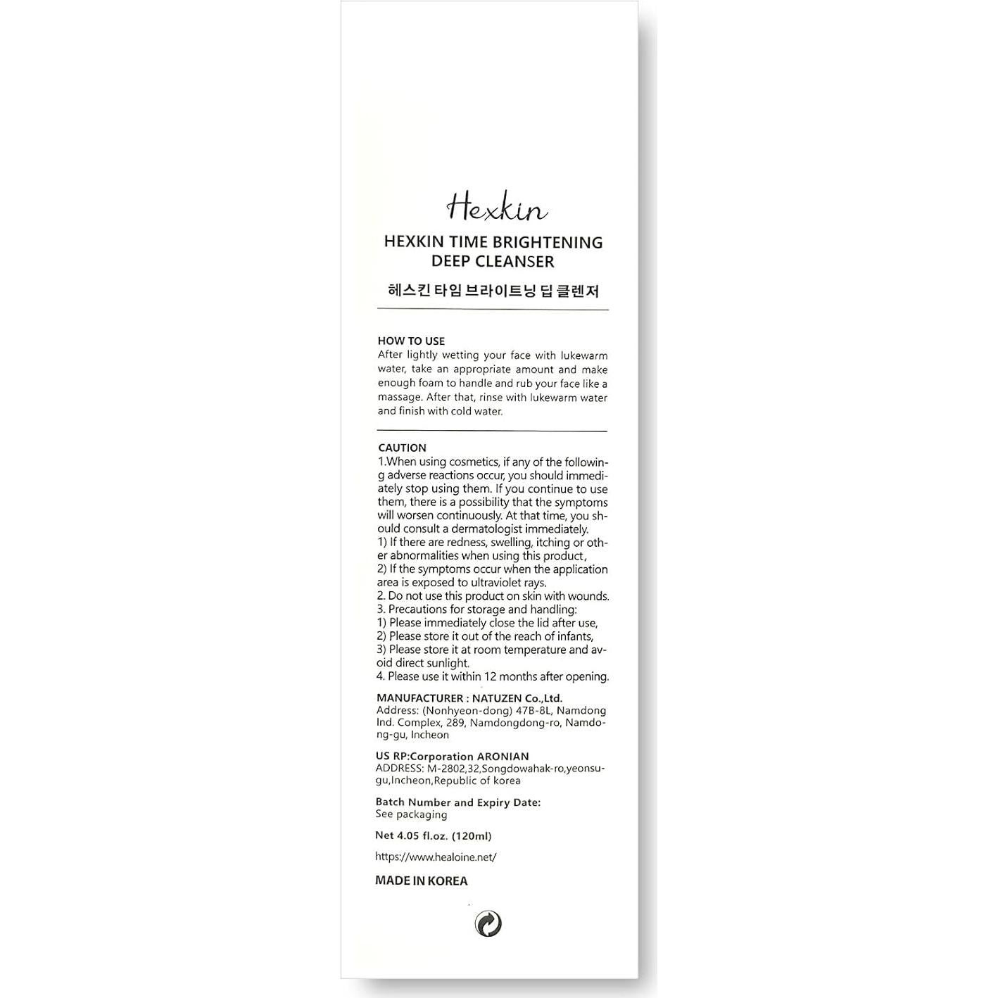 Limpiador Facial Espuma Hexkin 120ml - Piel Sensible con Nano-Plata