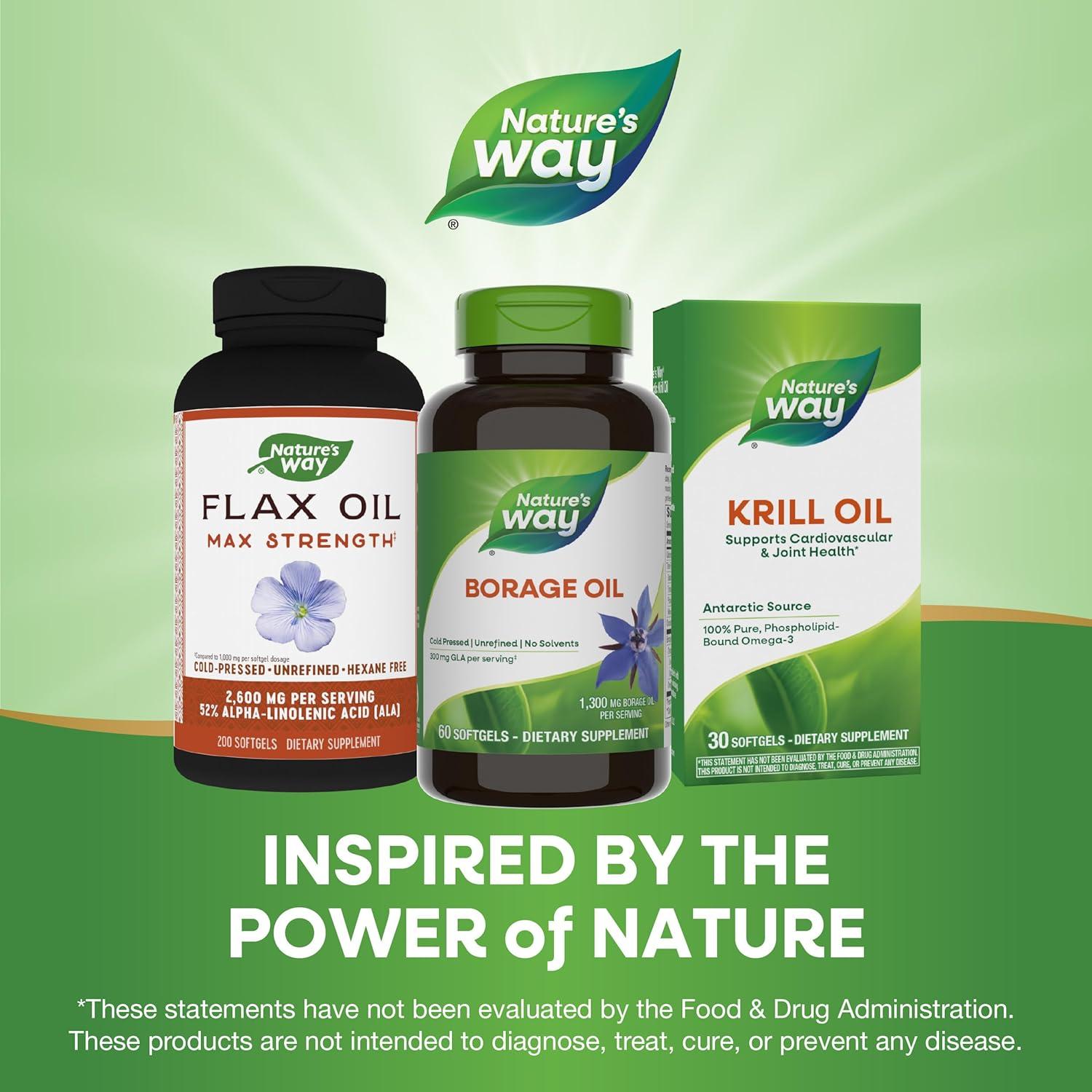 Aceite de Borraja Nature's Way 300 mg GLA 60 Gelatinas Blandas