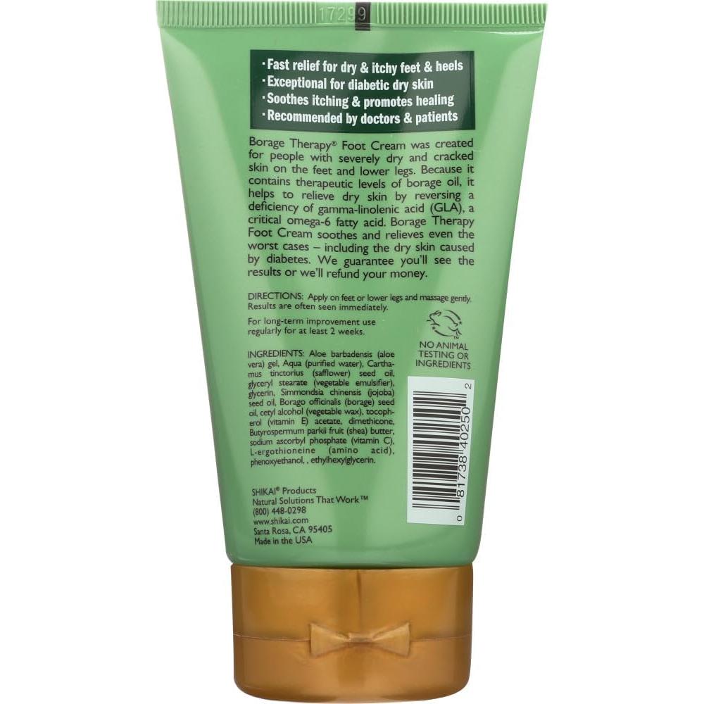 Crema para Pies Diabéticos Shikai Borage 125g - Alivio Piel Seca